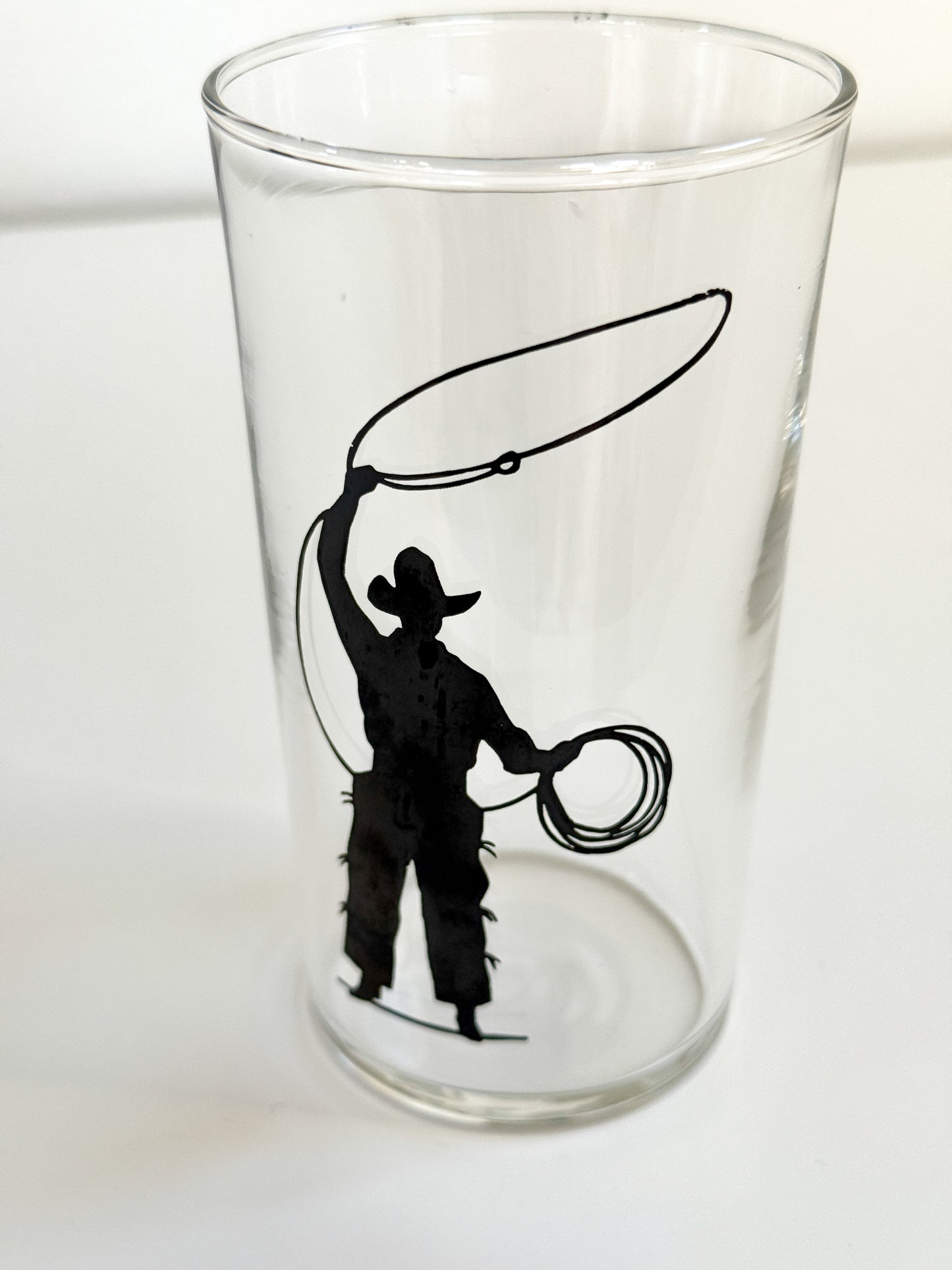 Vintage Cowboy Drinking Glass