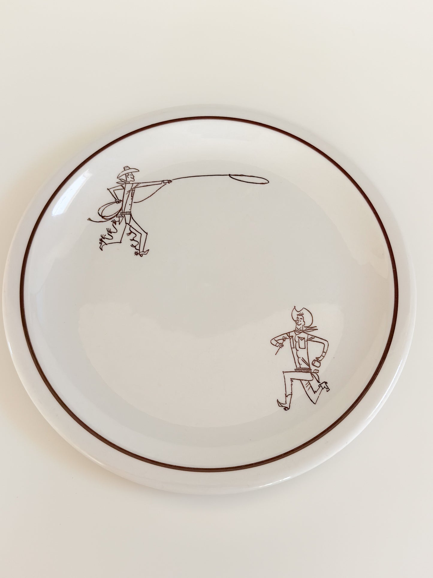 Vintage Cartoon Cowboy Plate (1945)