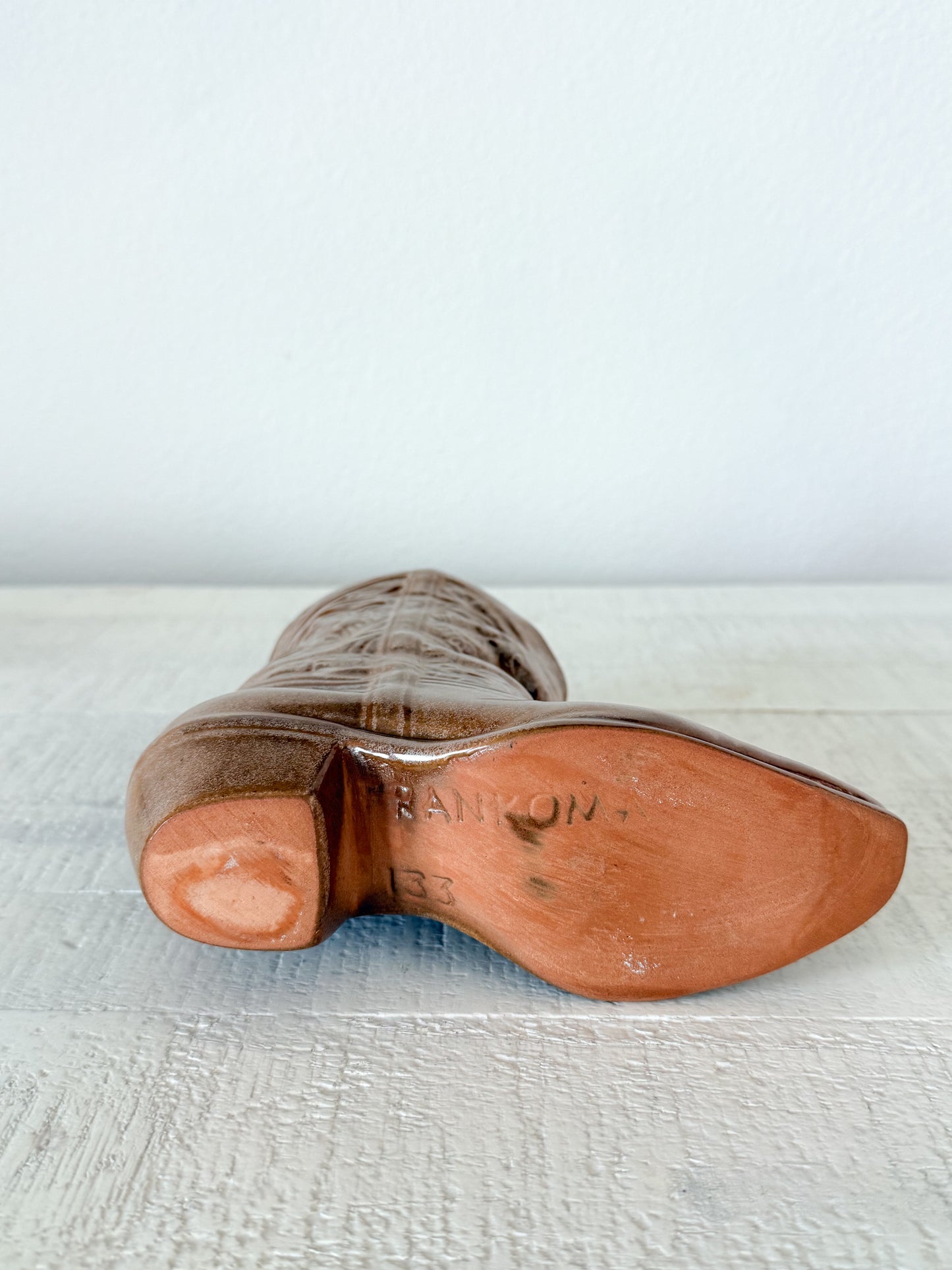 Vintage Frankoma Boot Vase/Wall Pocket