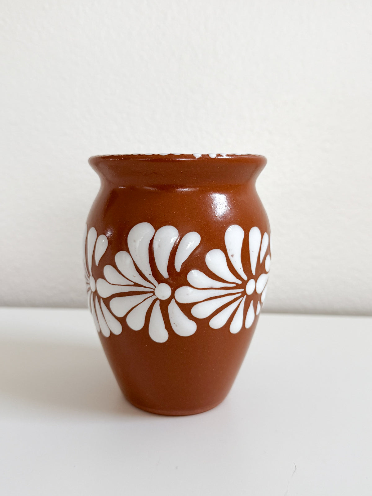 Mexican Ceramic Cantarito Cup | Hand Painted Floral Tumbler