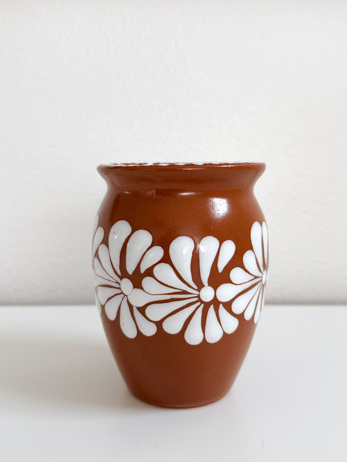 Mexican Ceramic Cantarito Cup | Hand Painted Floral Tumbler