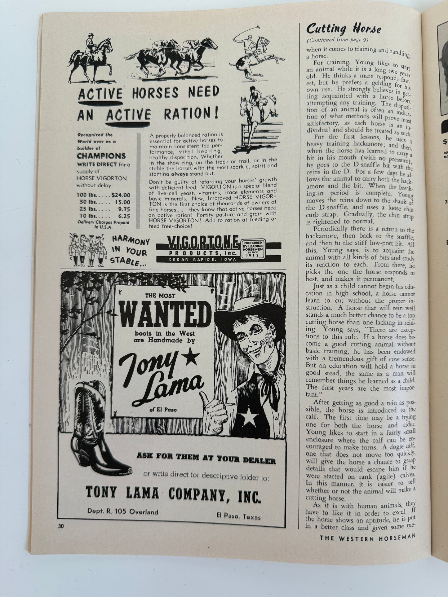Vintage Western Horseman Magazine 1953