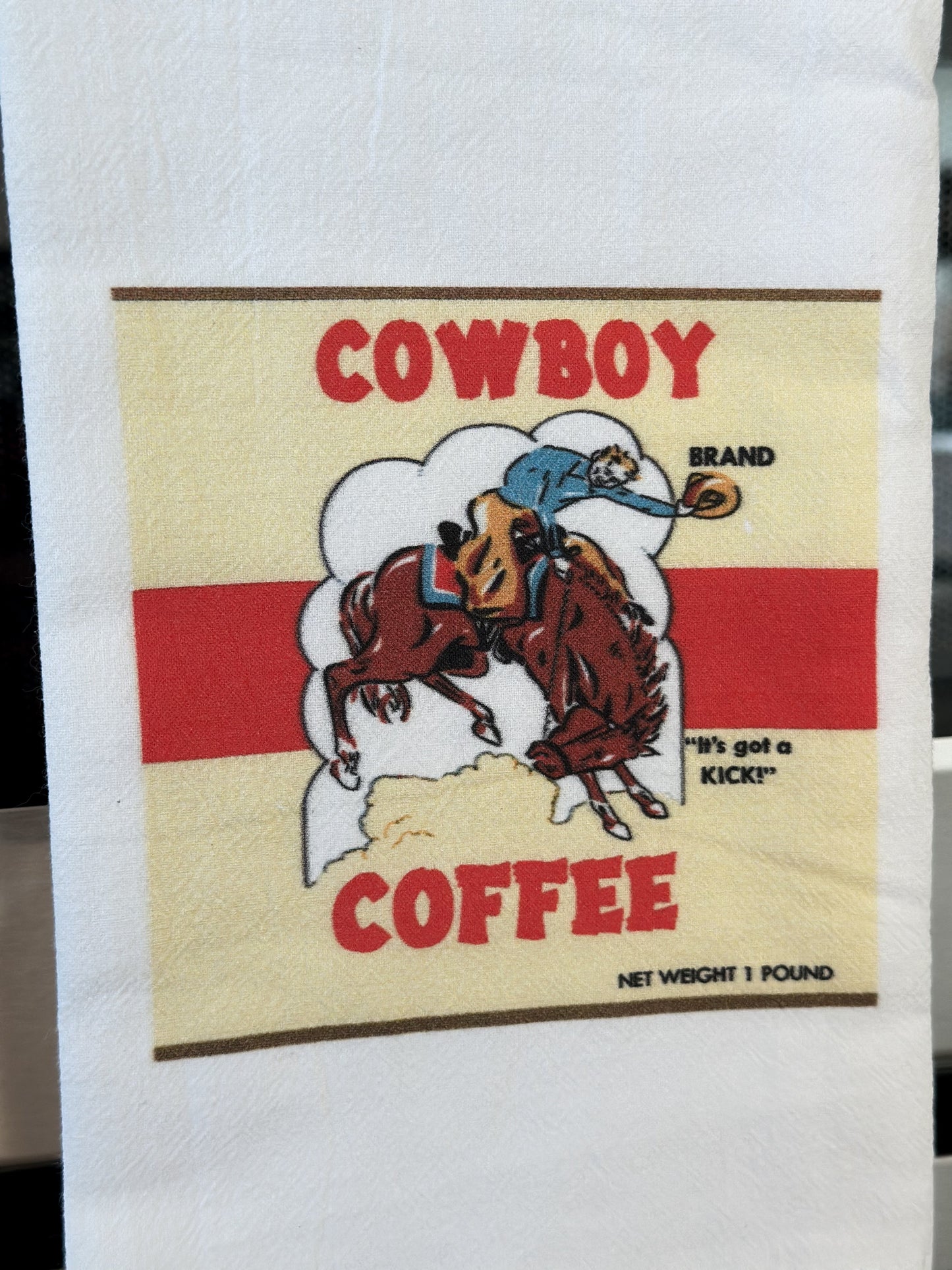 Cowboy Coffee Tea Towel