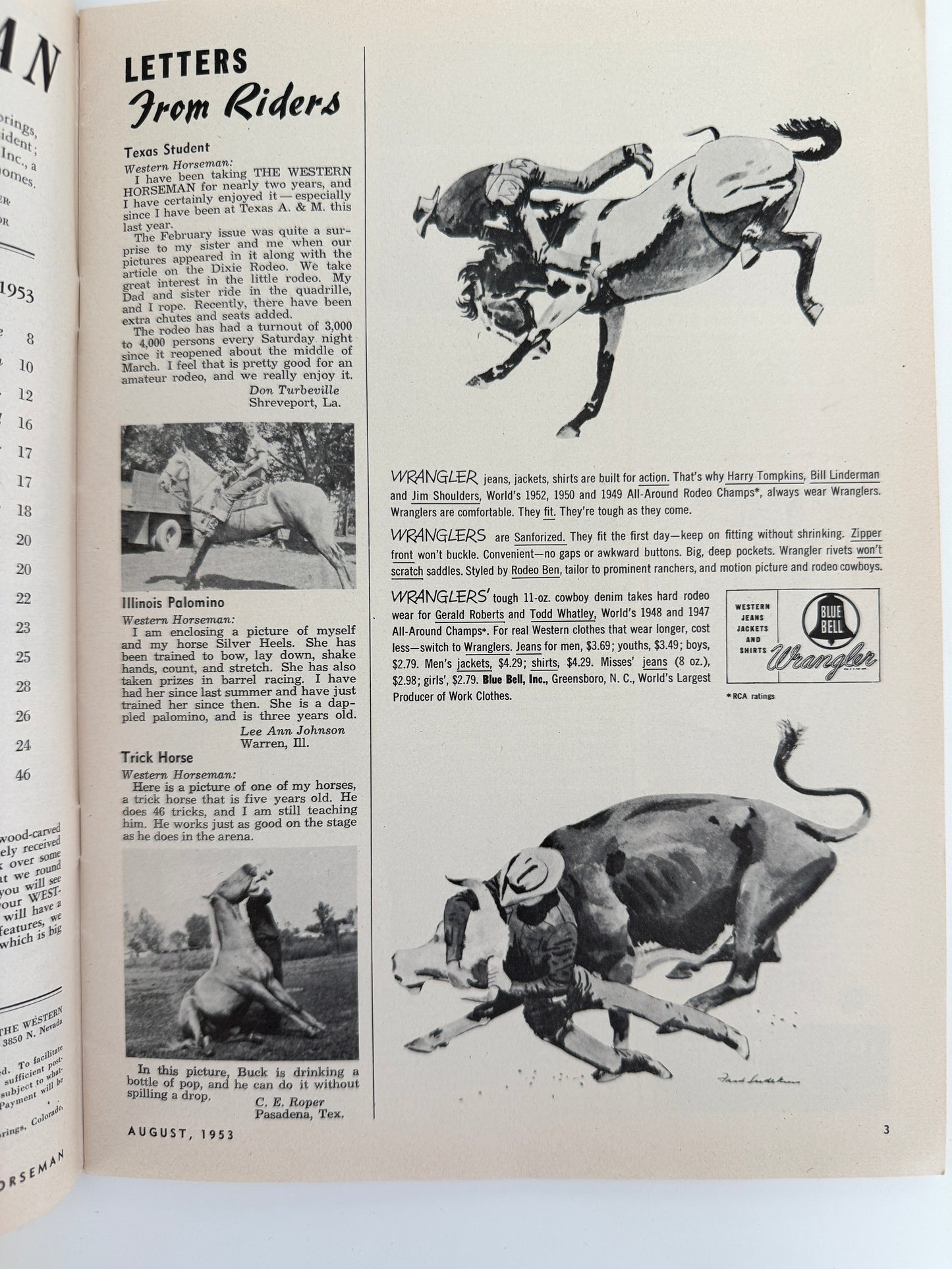 Vintage Western Horseman Magazine 1953