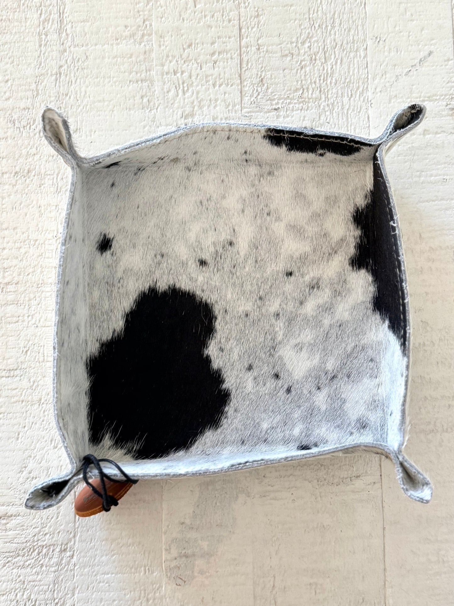 Cowhide Catchall Trays