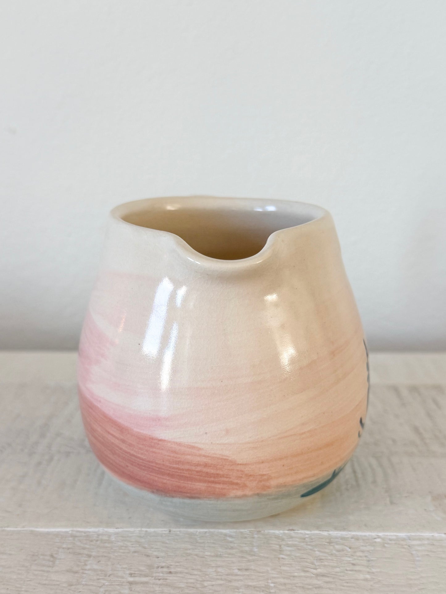 Vintage Ellis Pottery Cactus Creamer