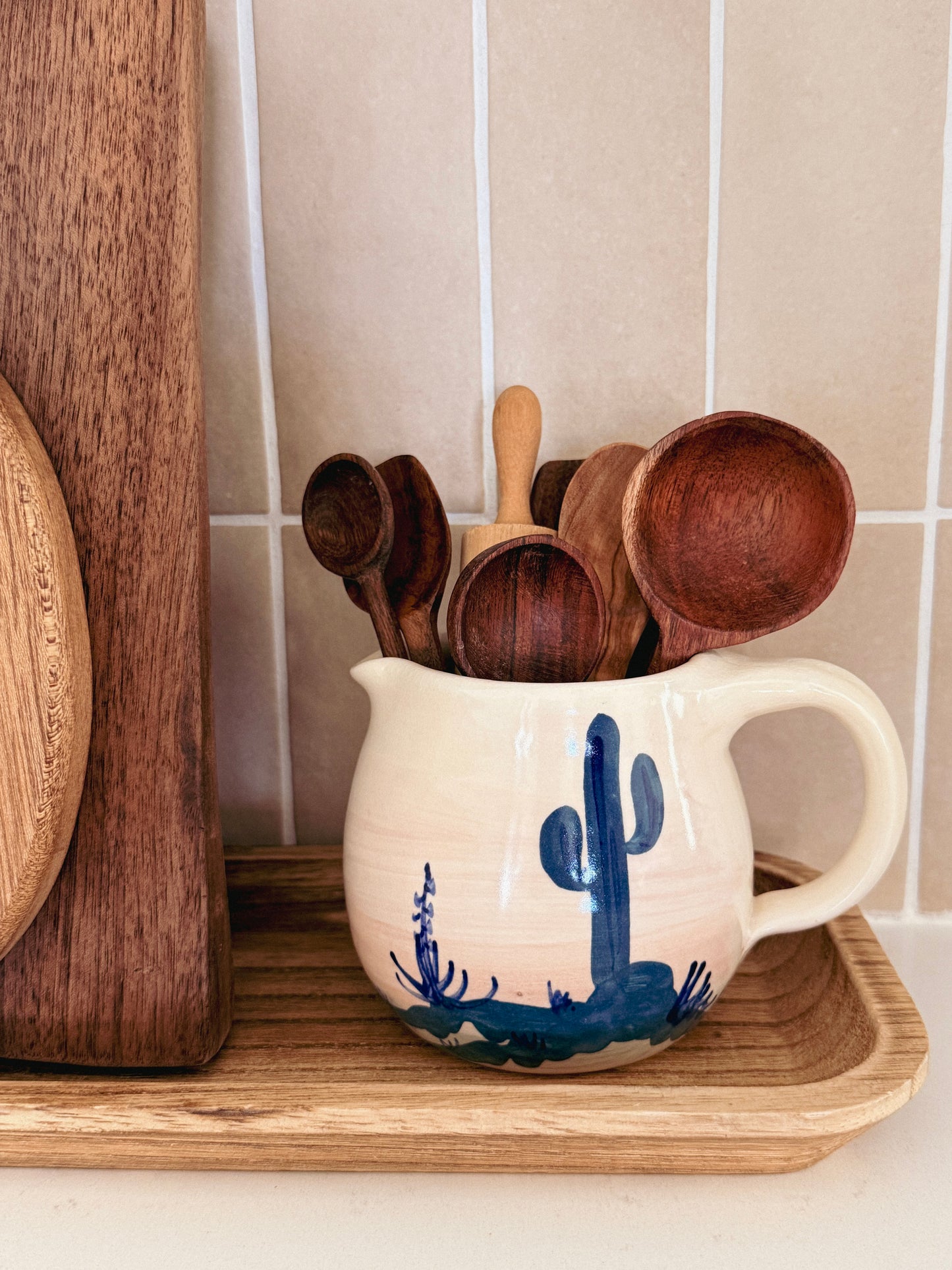 Vintage Ellis Pottery Cactus Creamer