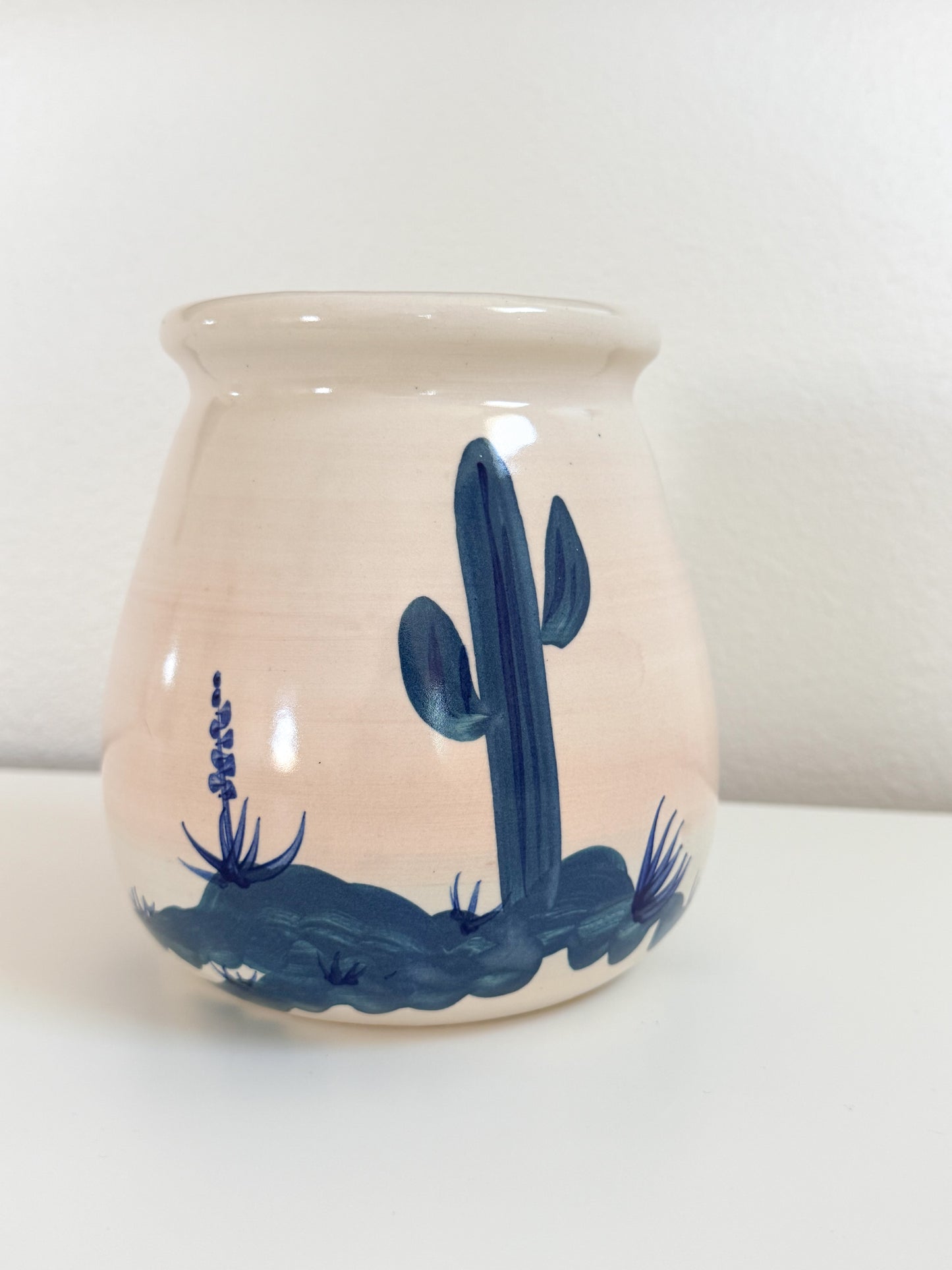 Vintage Ellis Pottery Cactus Crock