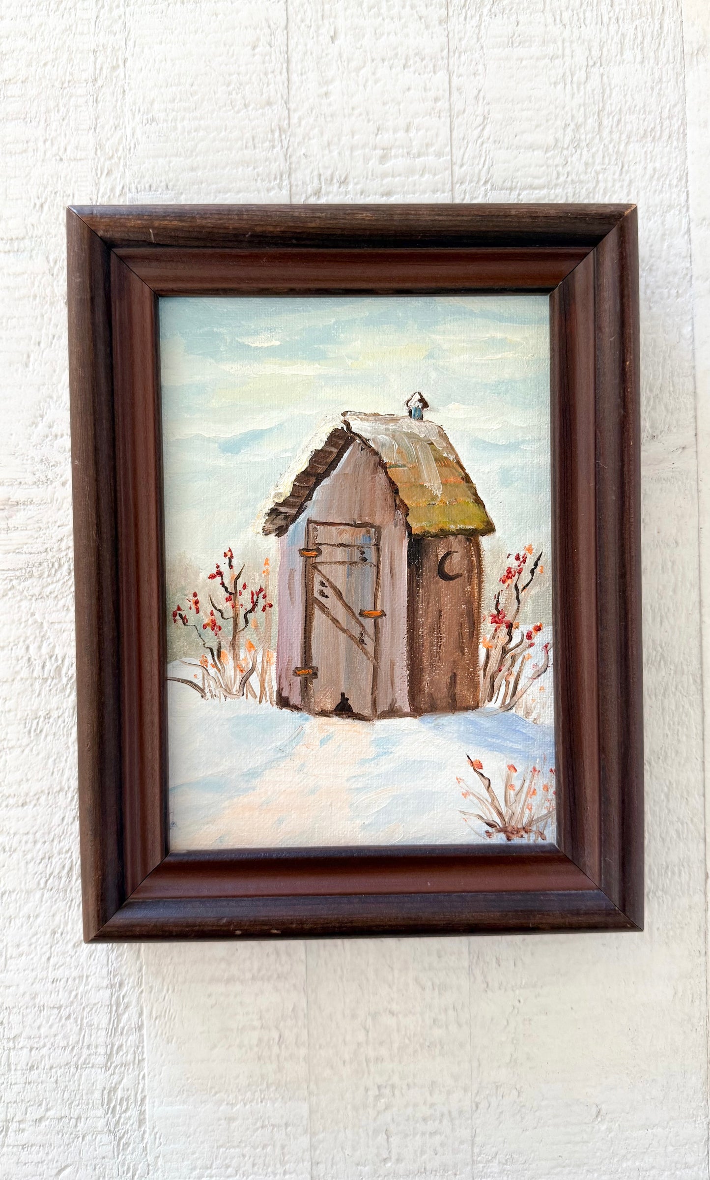Vintage Outhouse Painting