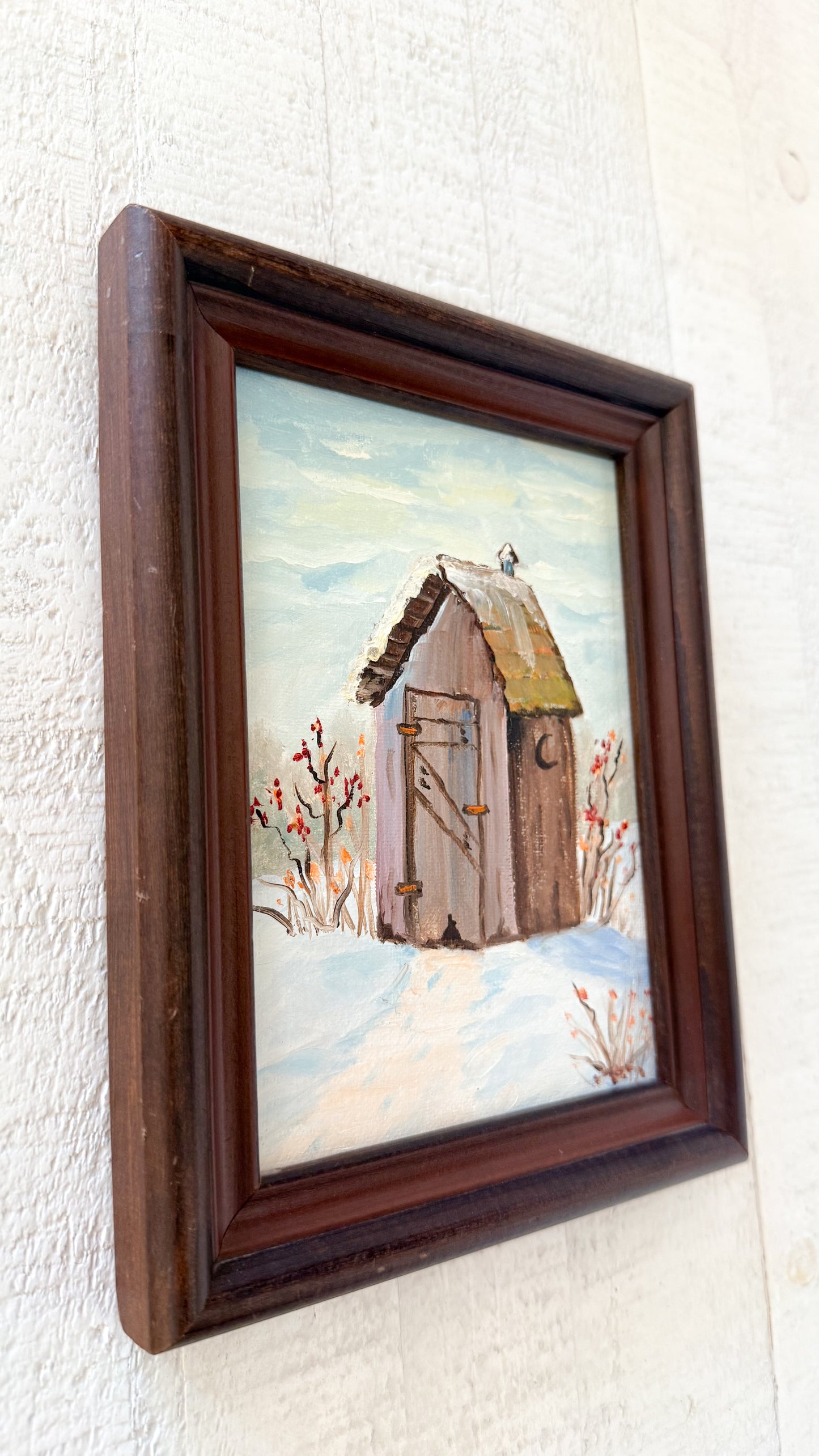 Vintage Outhouse Painting