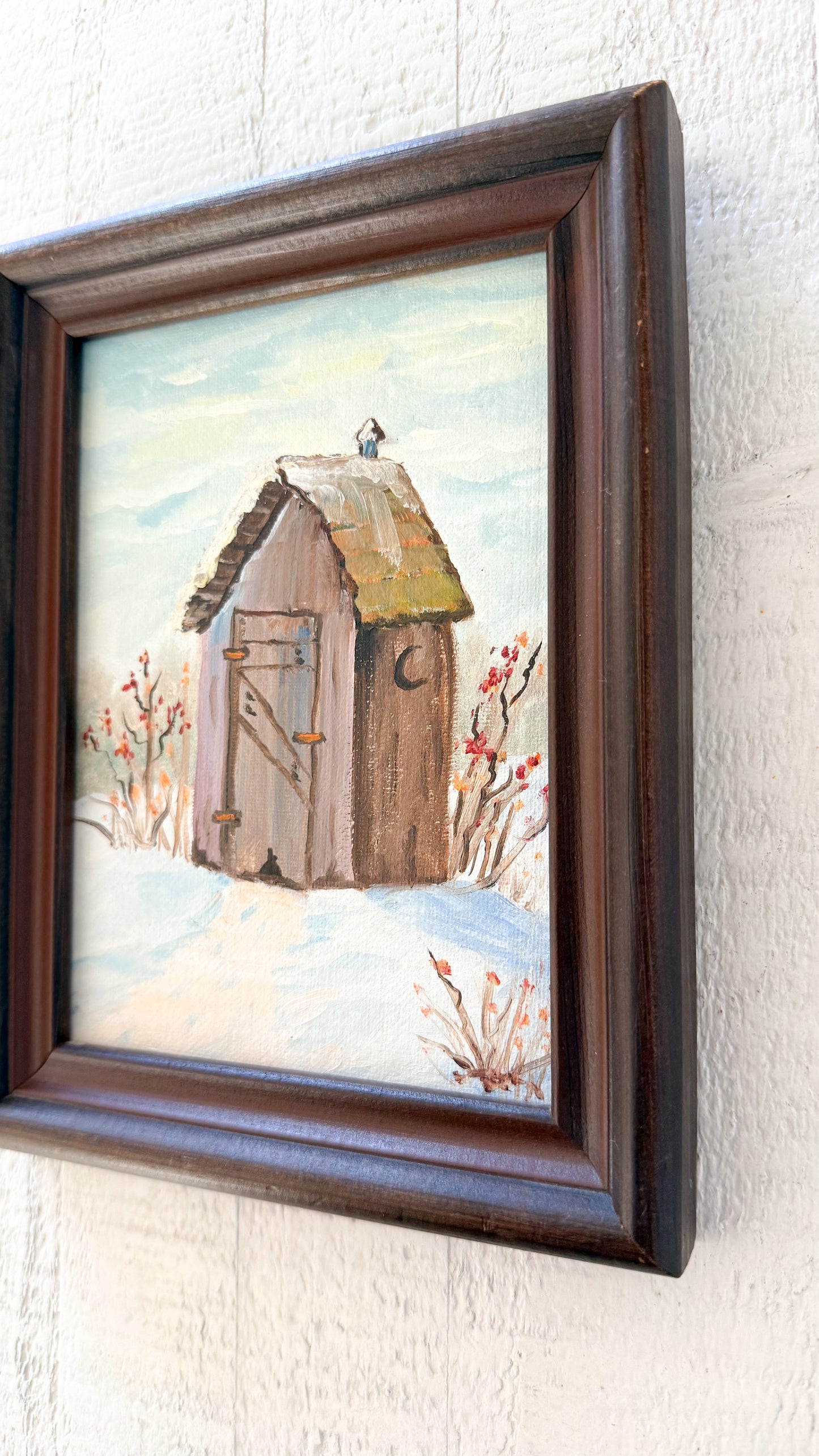 Vintage Outhouse Painting