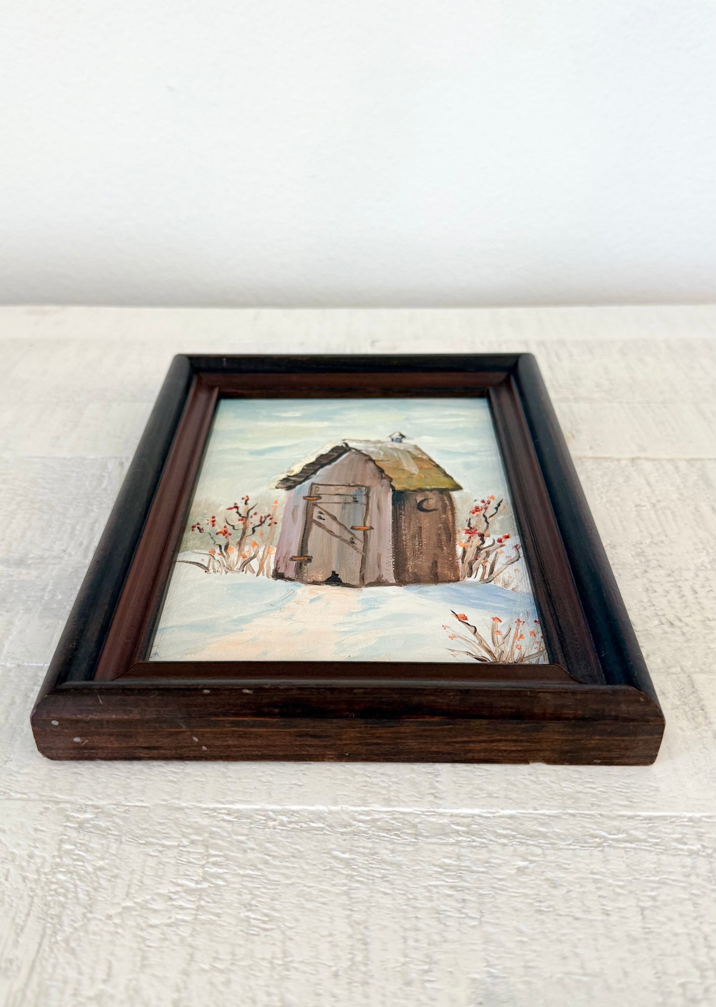 Vintage Outhouse Painting