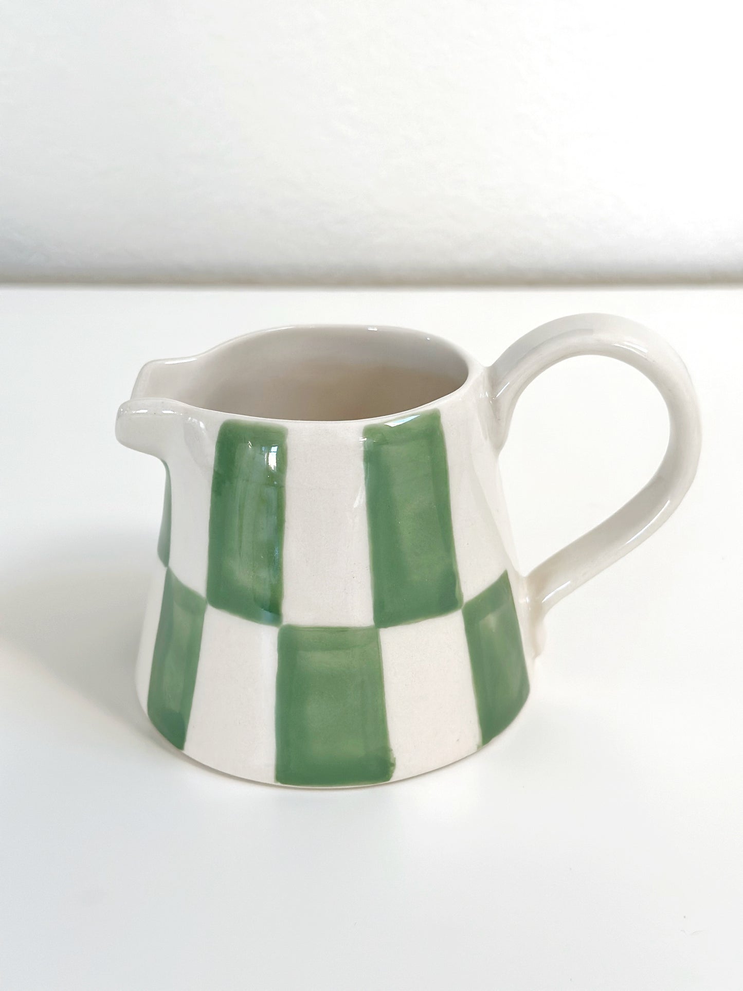 Green Checkered Creamer