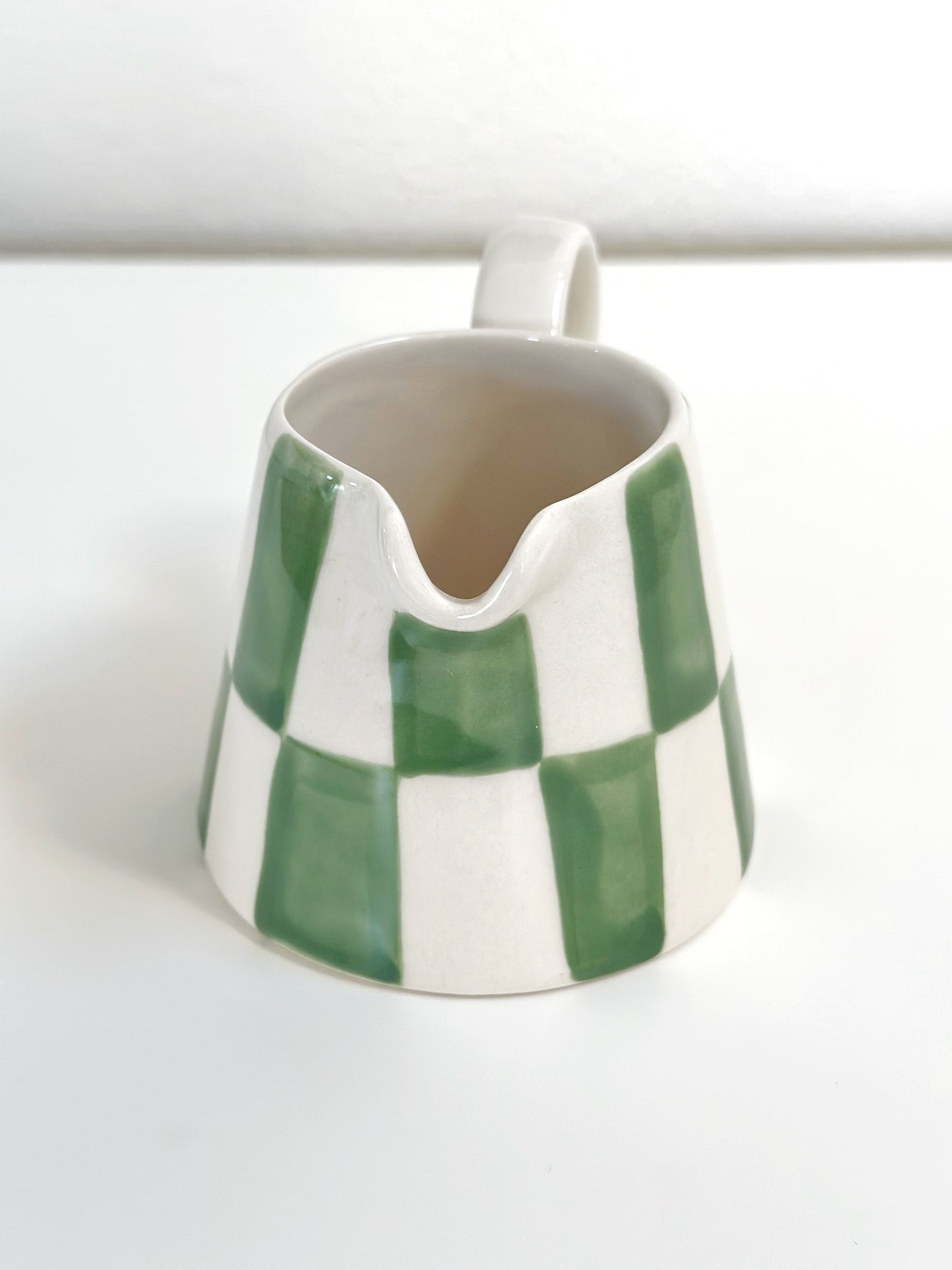 Green Checkered Creamer