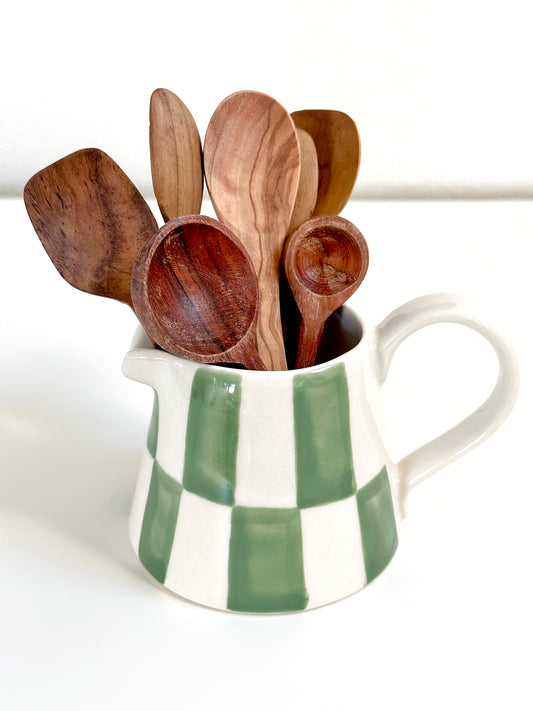 Green Checkered Creamer