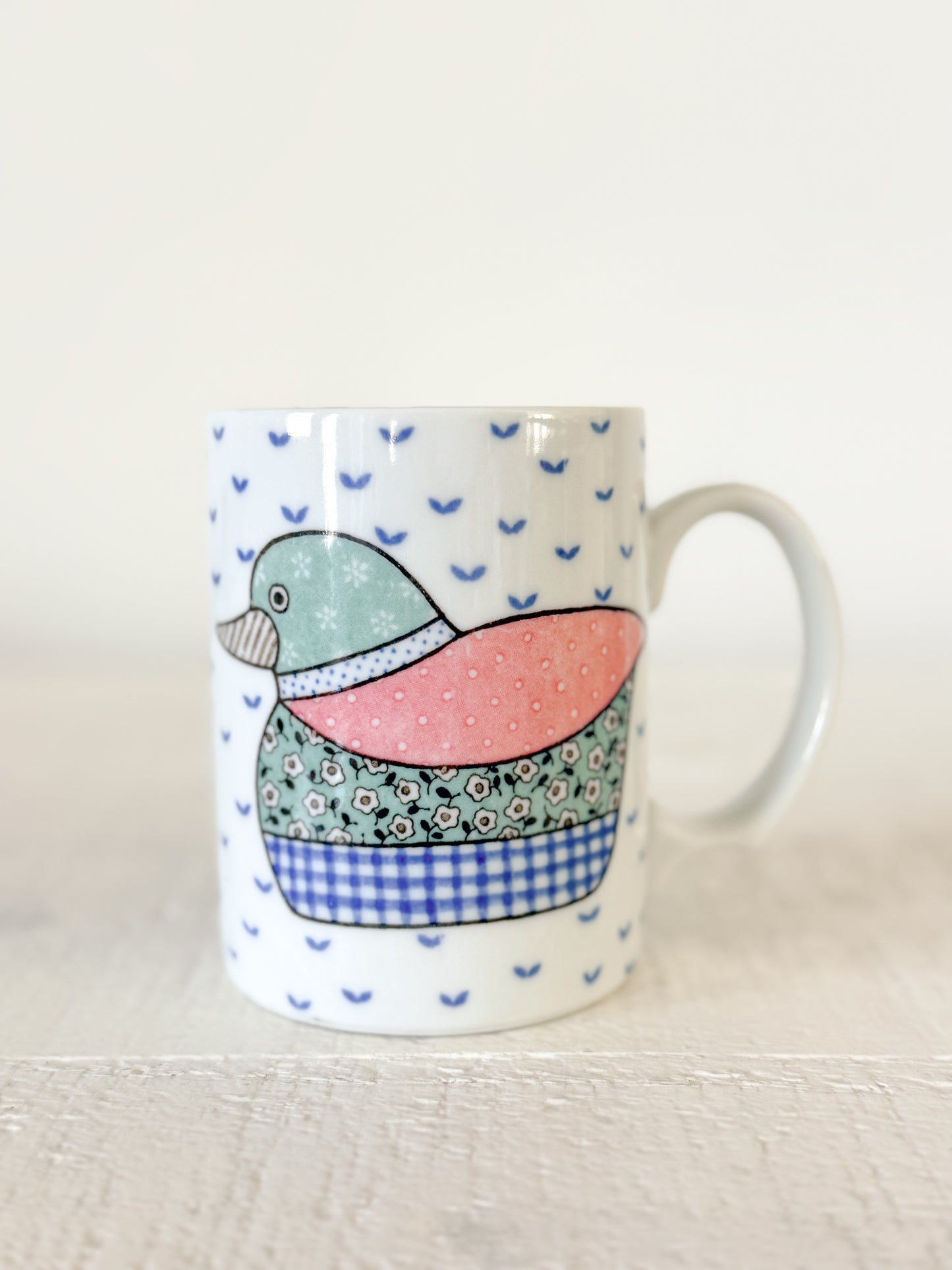 Vintage Patchwork Duck Mug