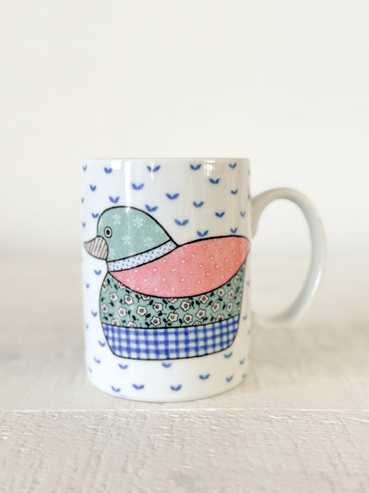 Vintage Patchwork Duck Mug