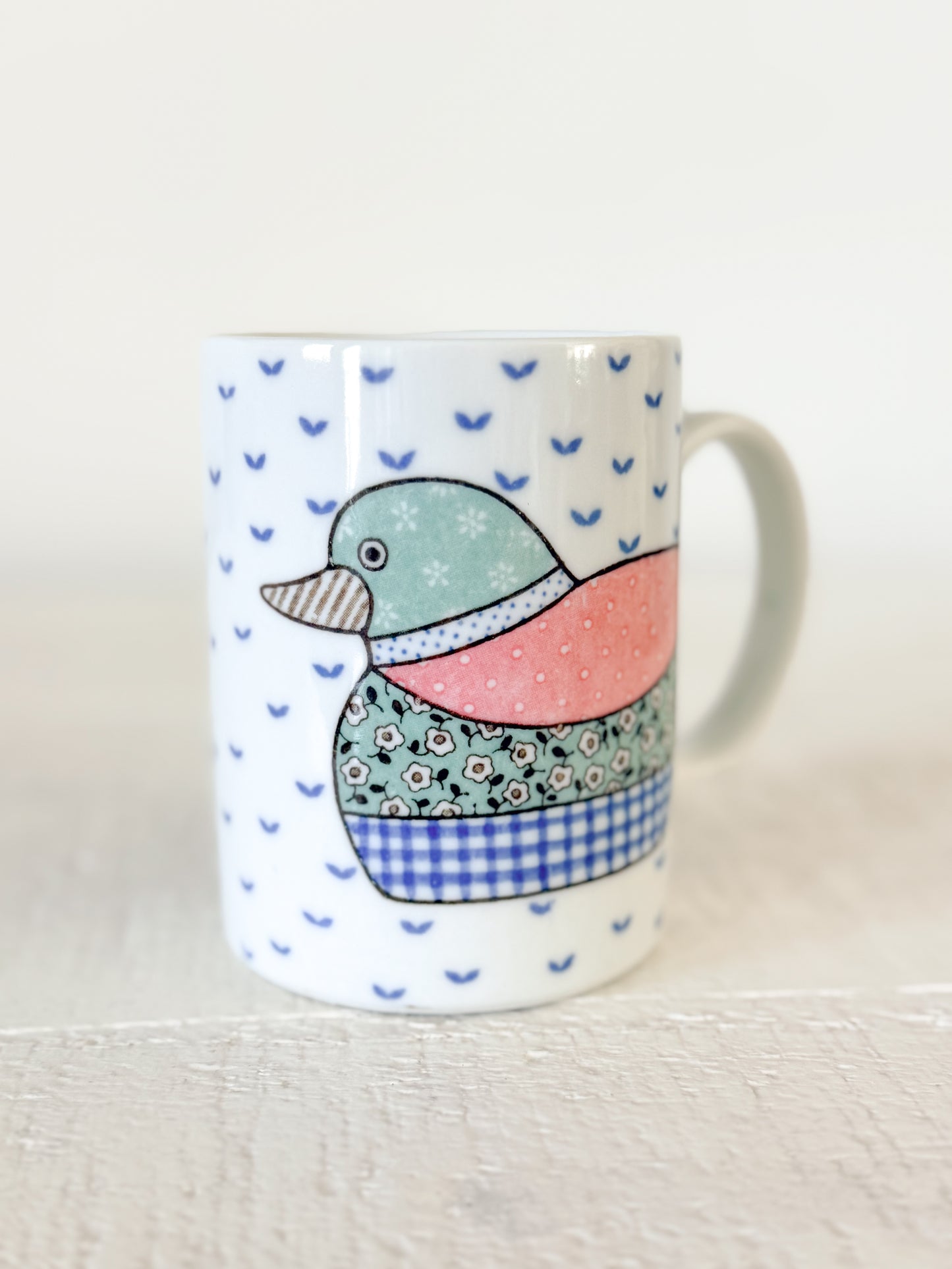 Vintage Patchwork Duck Mug