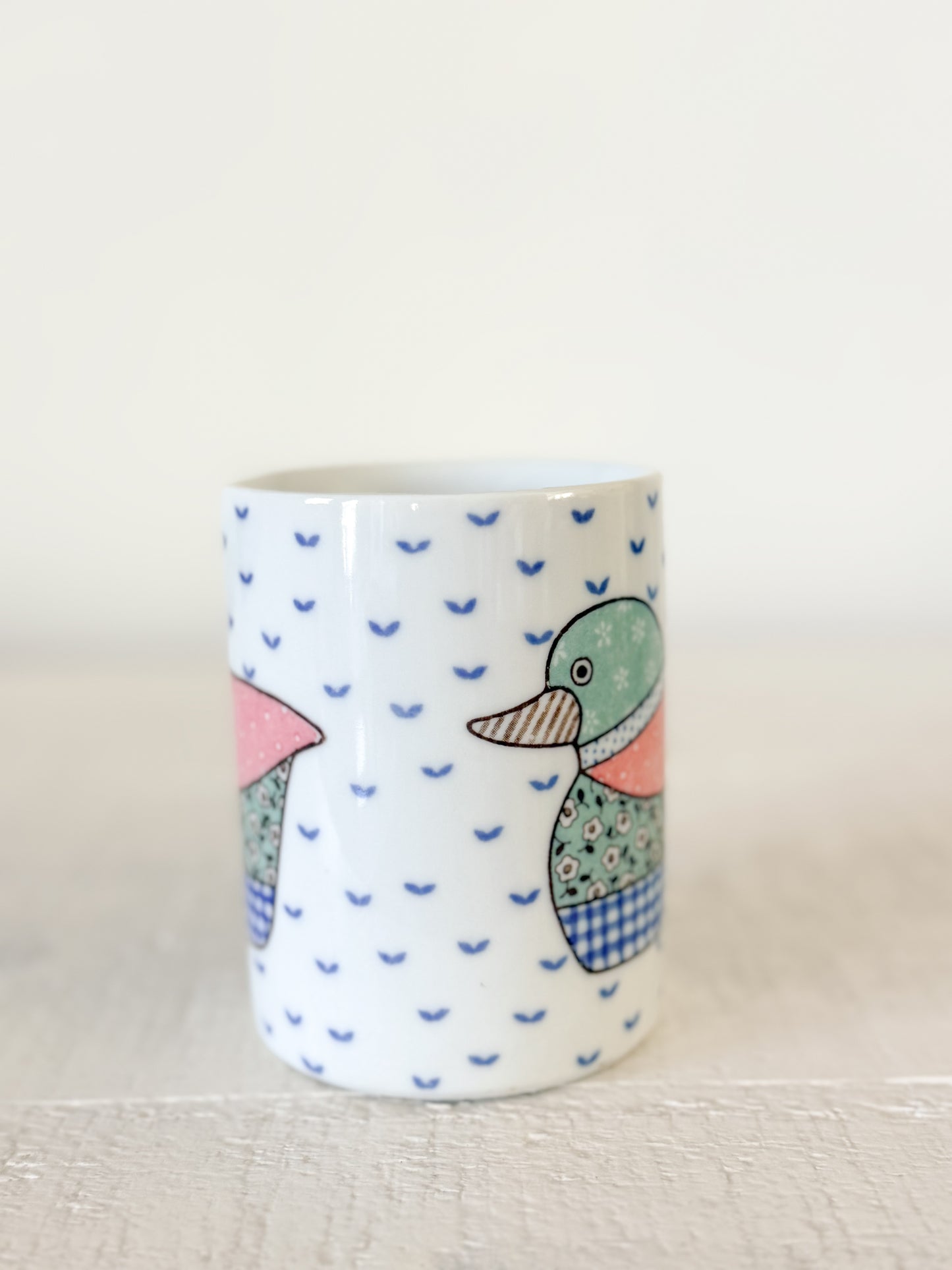 Vintage Patchwork Duck Mug