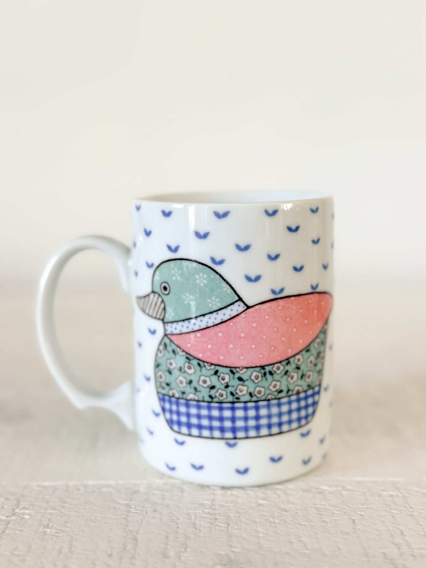 Vintage Patchwork Duck Mug