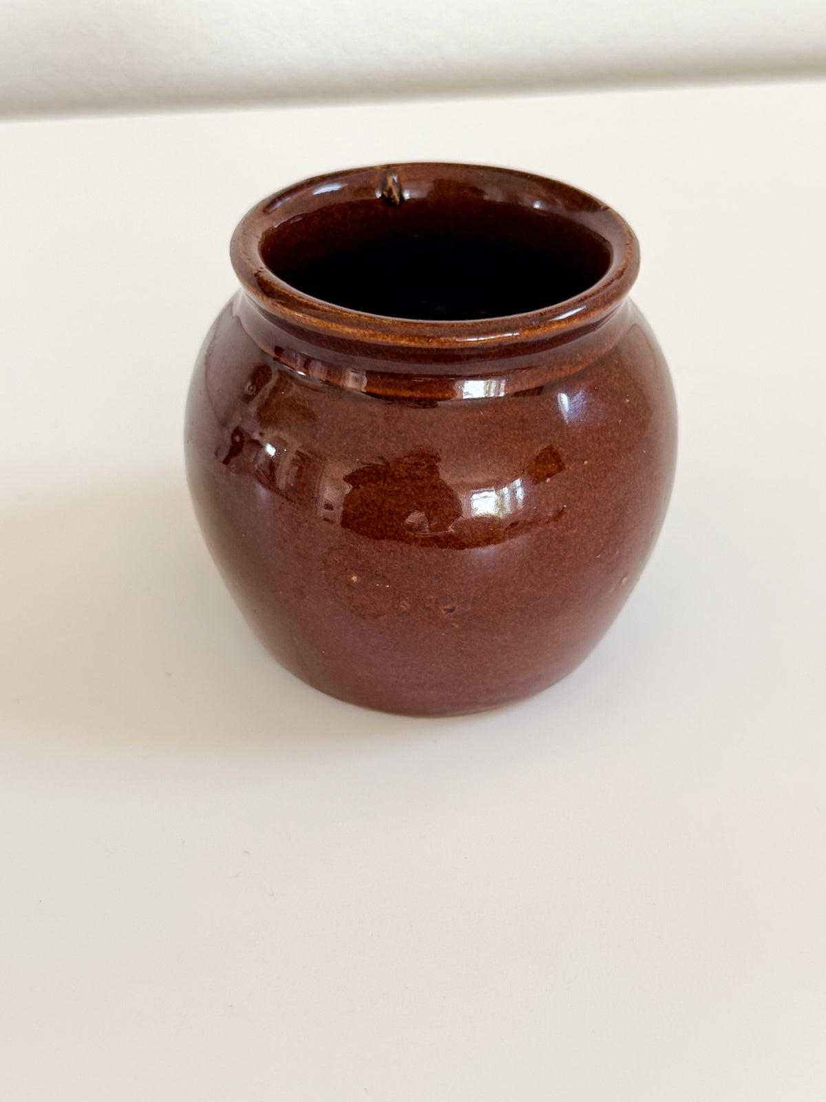 Vintage Brown Pottery Jar