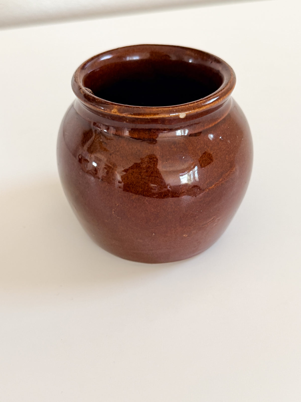 Vintage Brown Pottery Jar