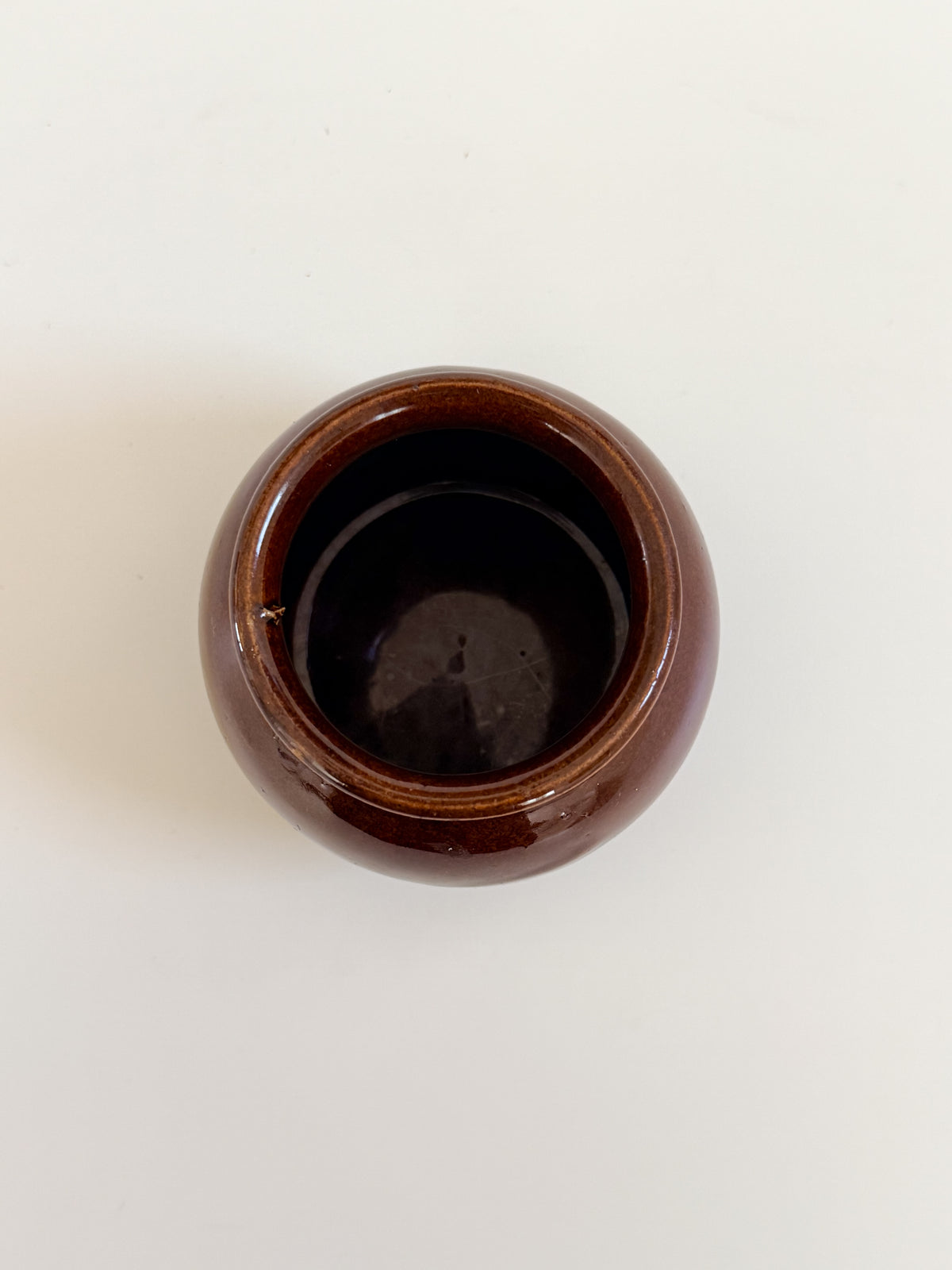 Vintage Brown Pottery Jar