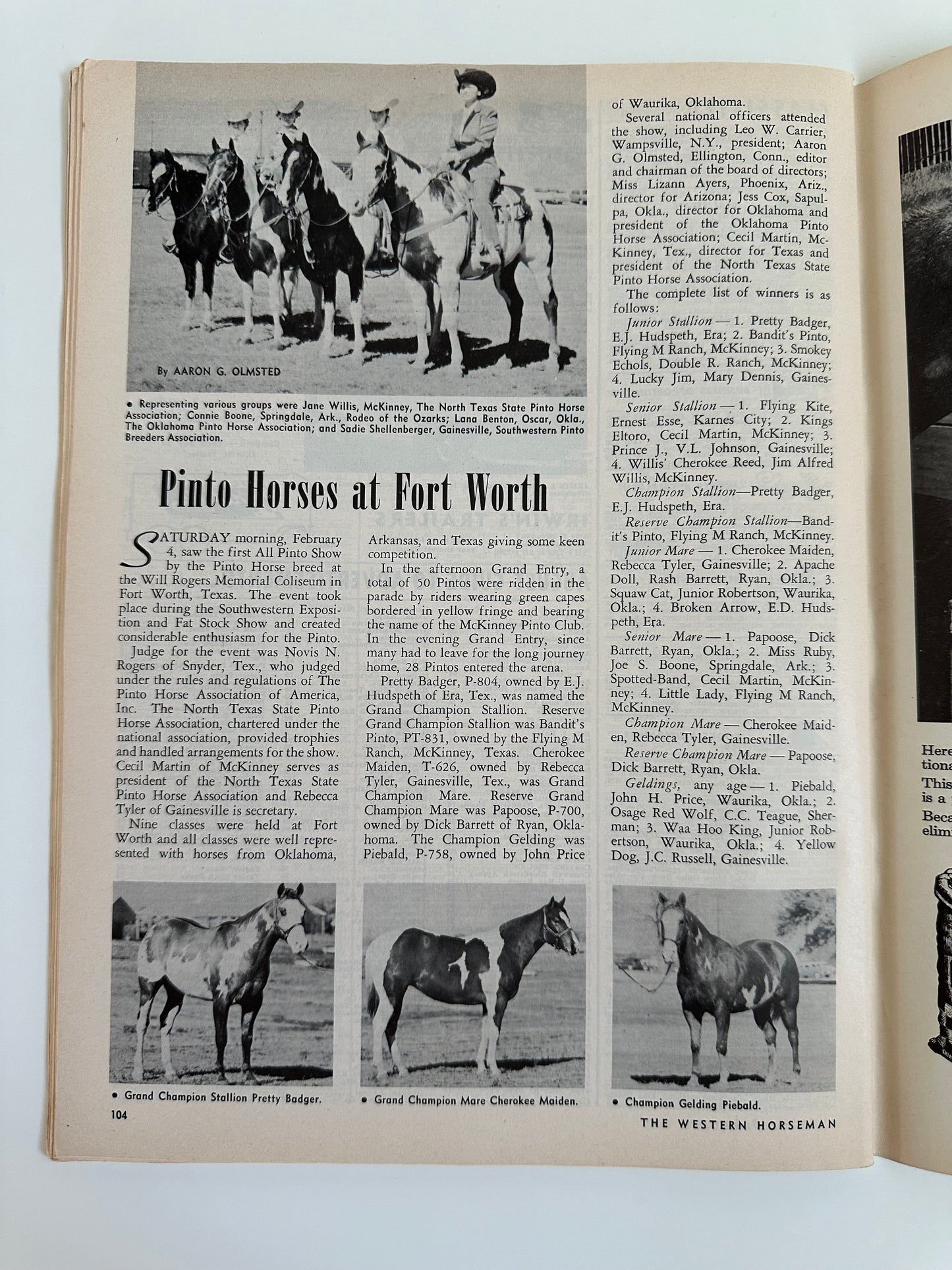 Vintage Western Horseman Magazine 1962