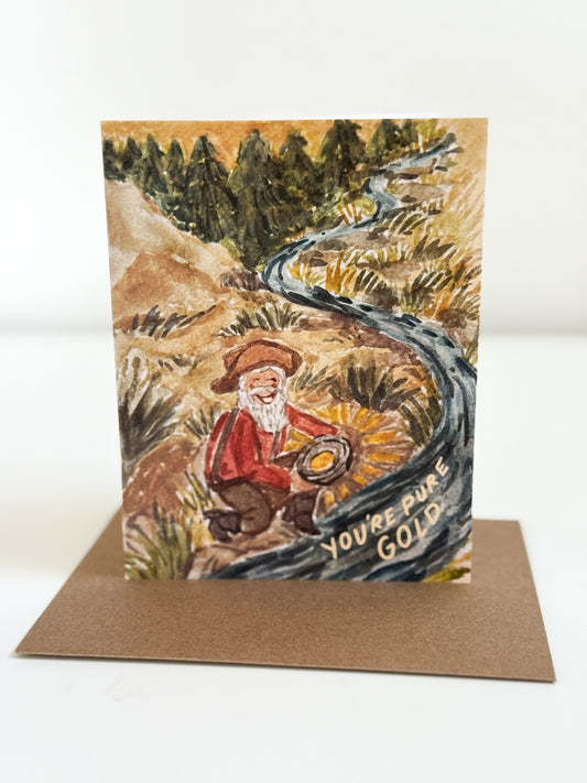 Pure Gold Greeting Card