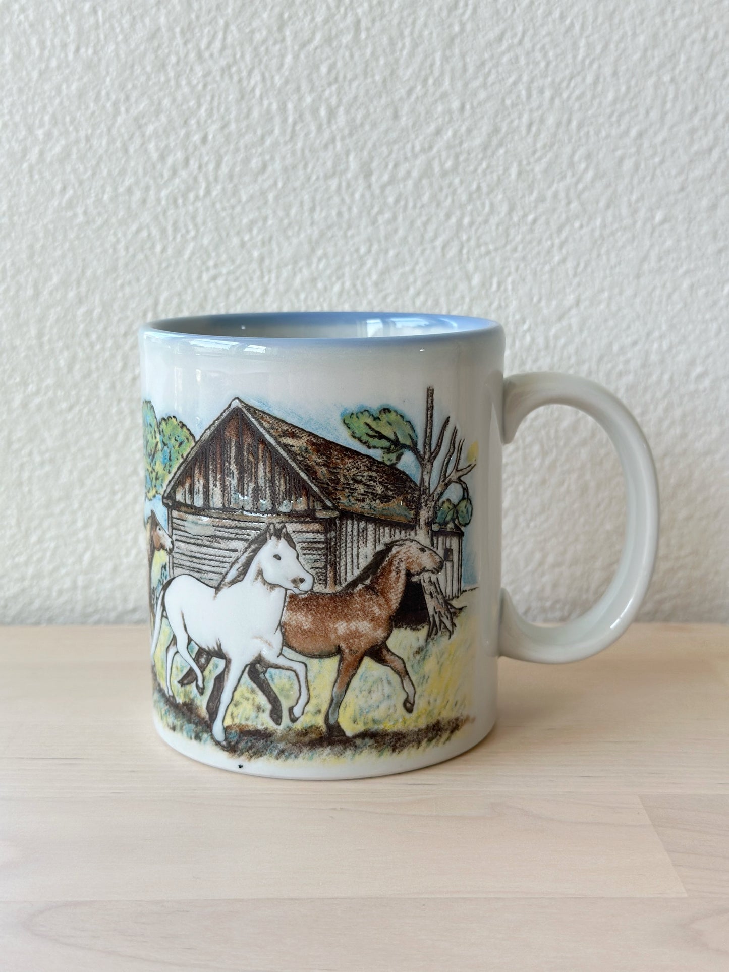 Vintage Stoneware Horse Mug