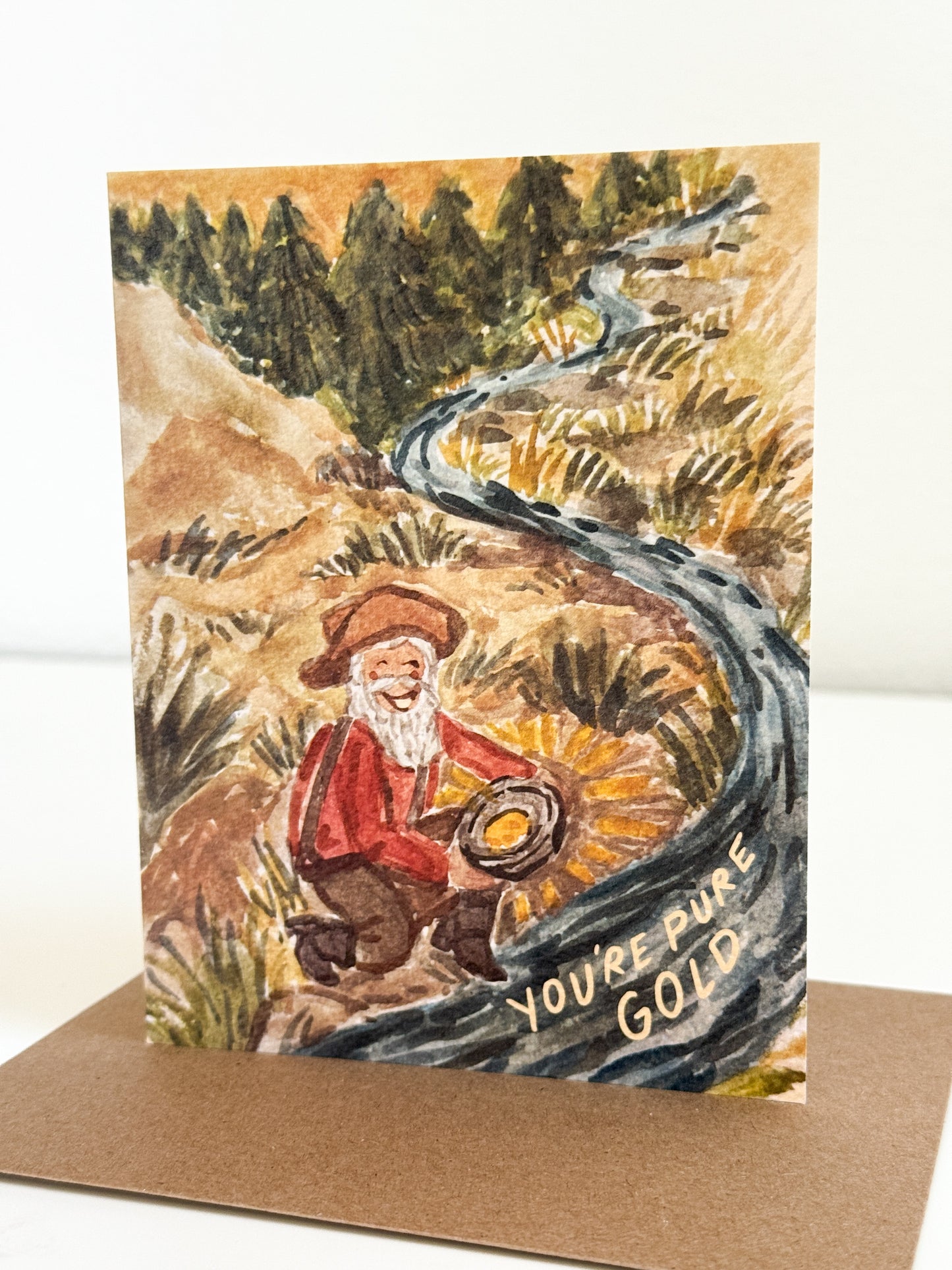 Pure Gold Greeting Card