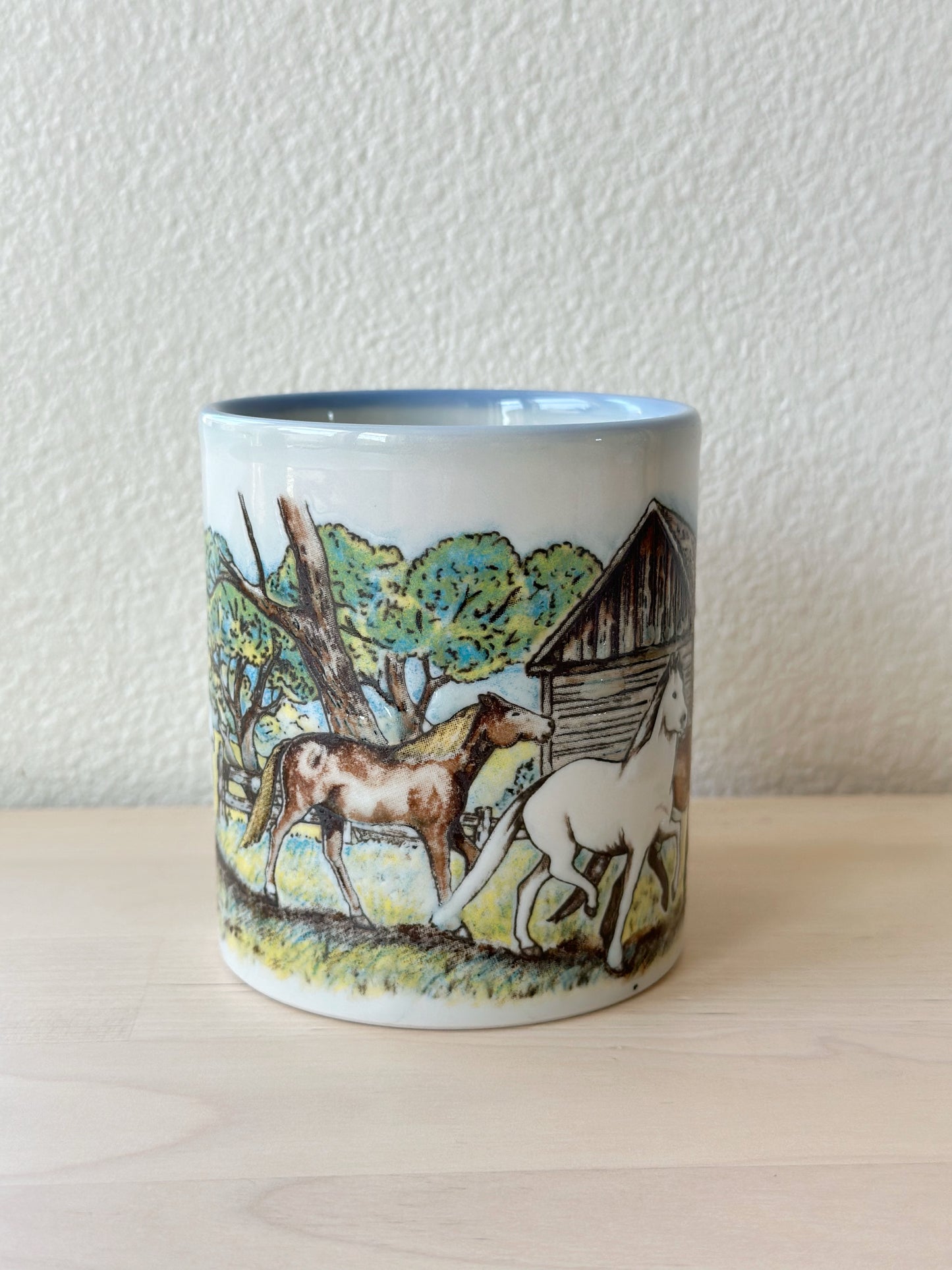 Vintage Stoneware Horse Mug