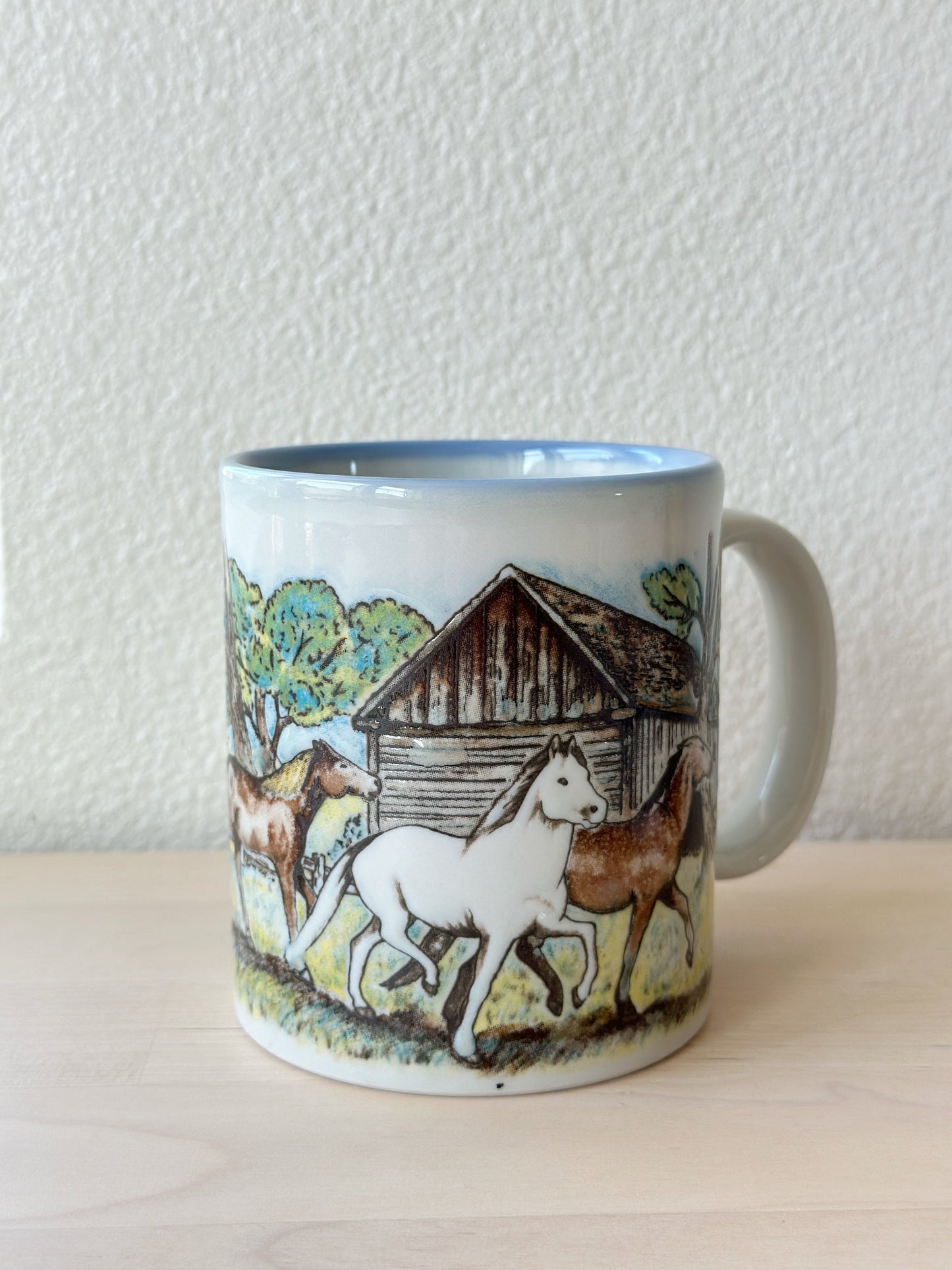 Vintage Stoneware Horse Mug