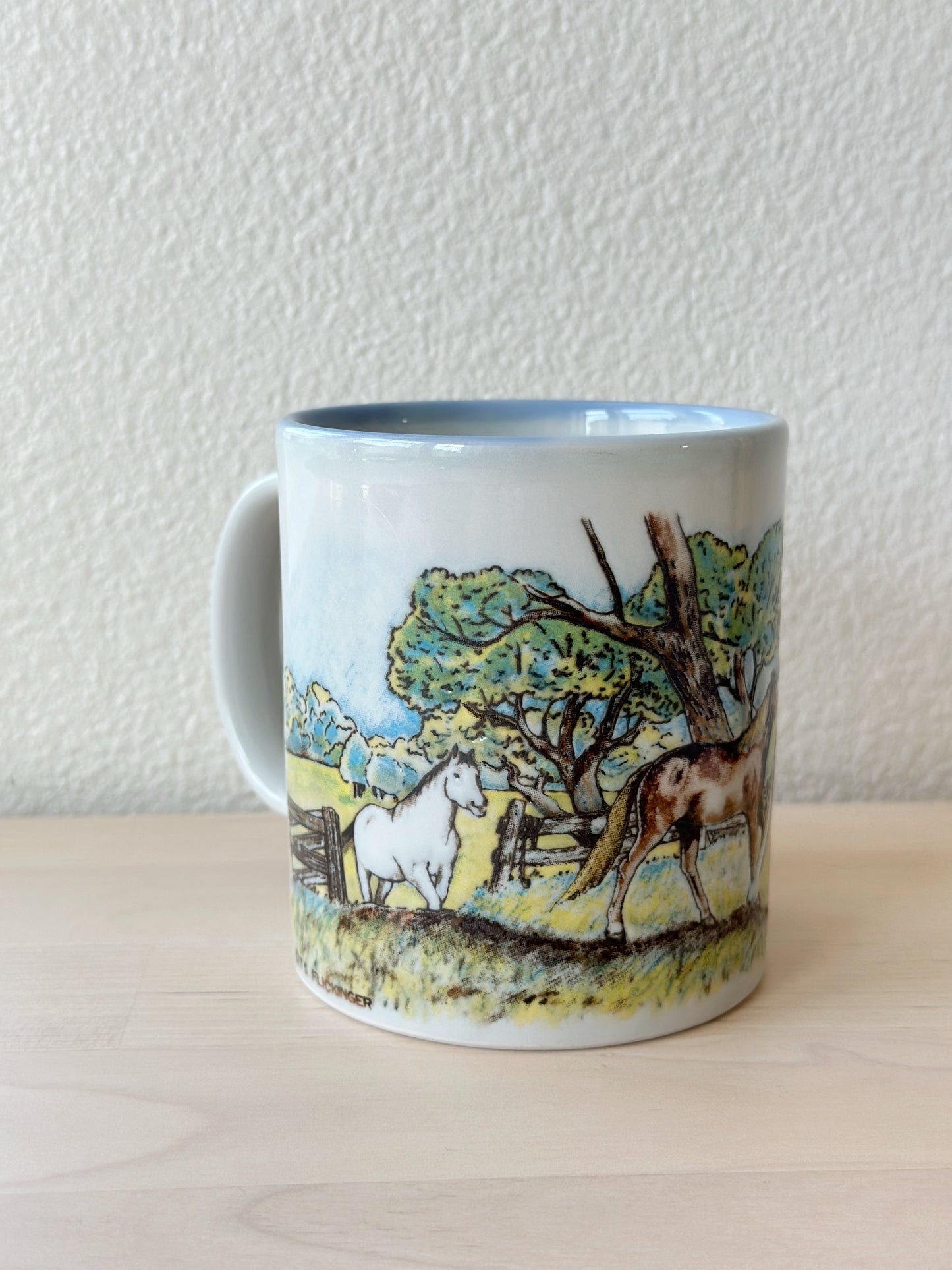 Vintage Stoneware Horse Mug