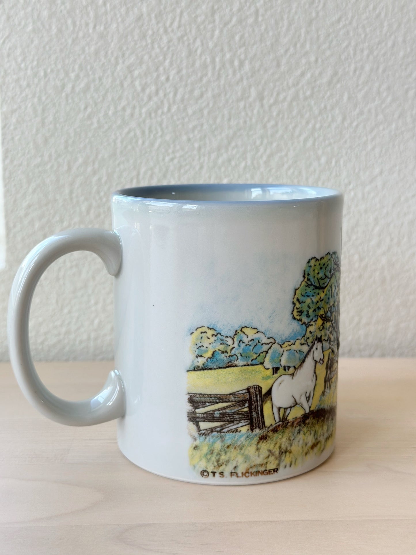 Vintage Stoneware Horse Mug