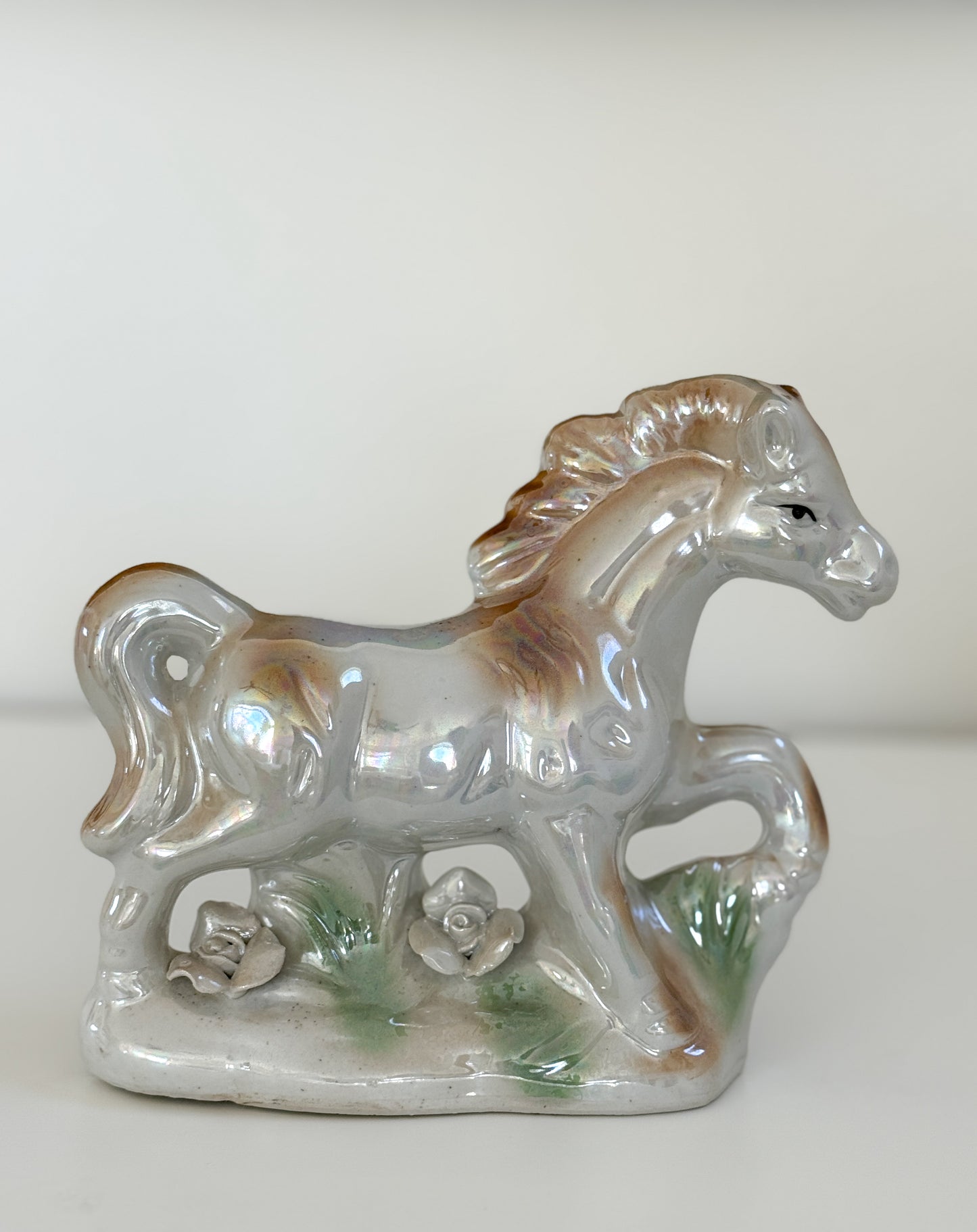 Vintage Lusterware Ceramic Horse