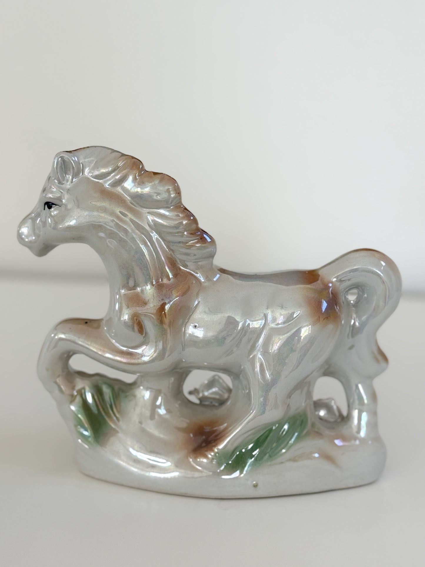 Vintage Lusterware Ceramic Horse