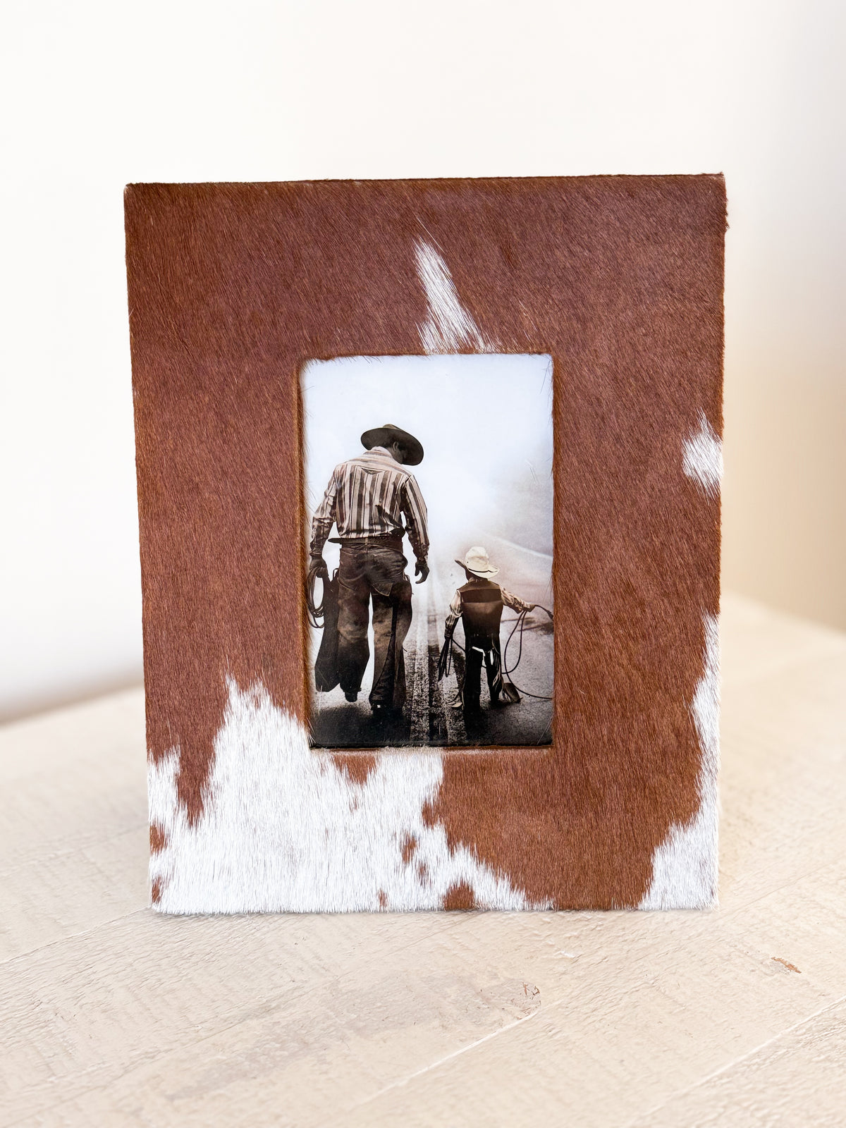 Cowhide Western Picture Frame