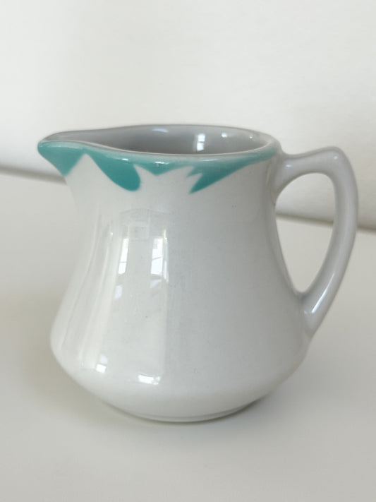 Vintage Turquoise Border Creamer