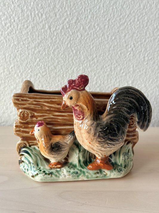 Vintage Chicken Planter