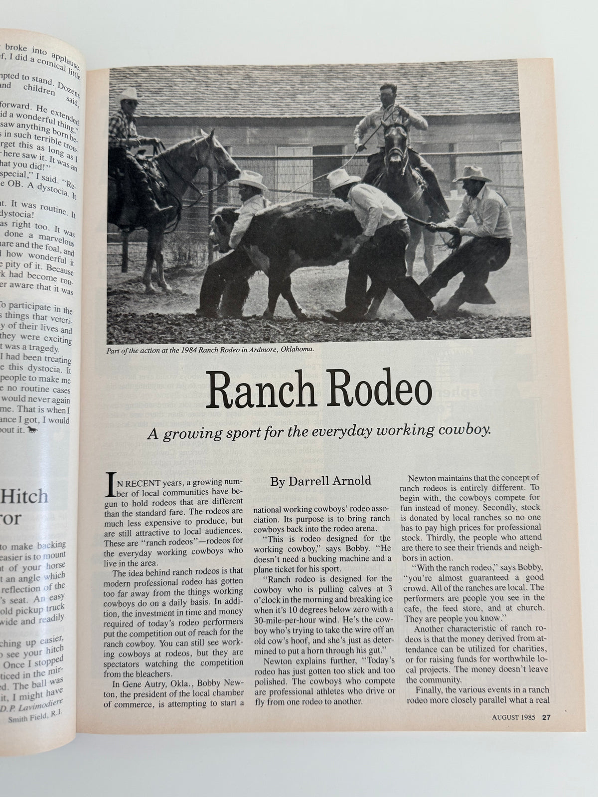 Vintage Western Horseman Magazine 1985