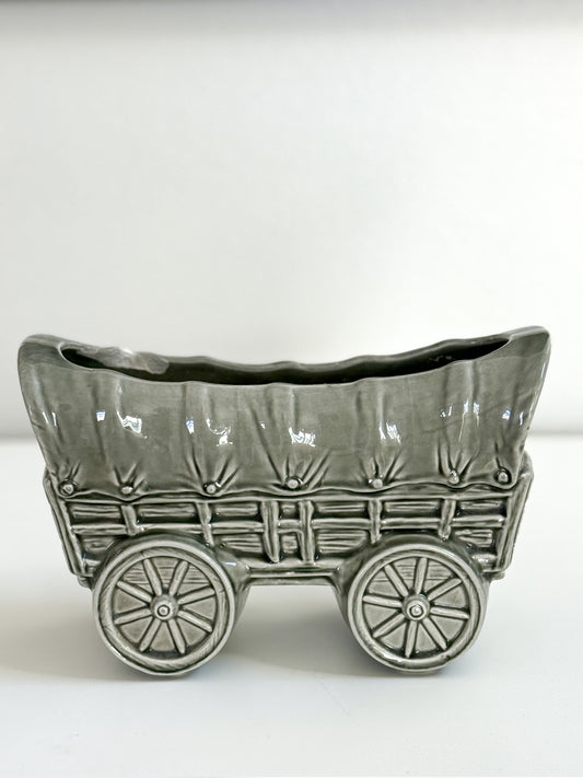 Vintage Covered Wagon Planter
