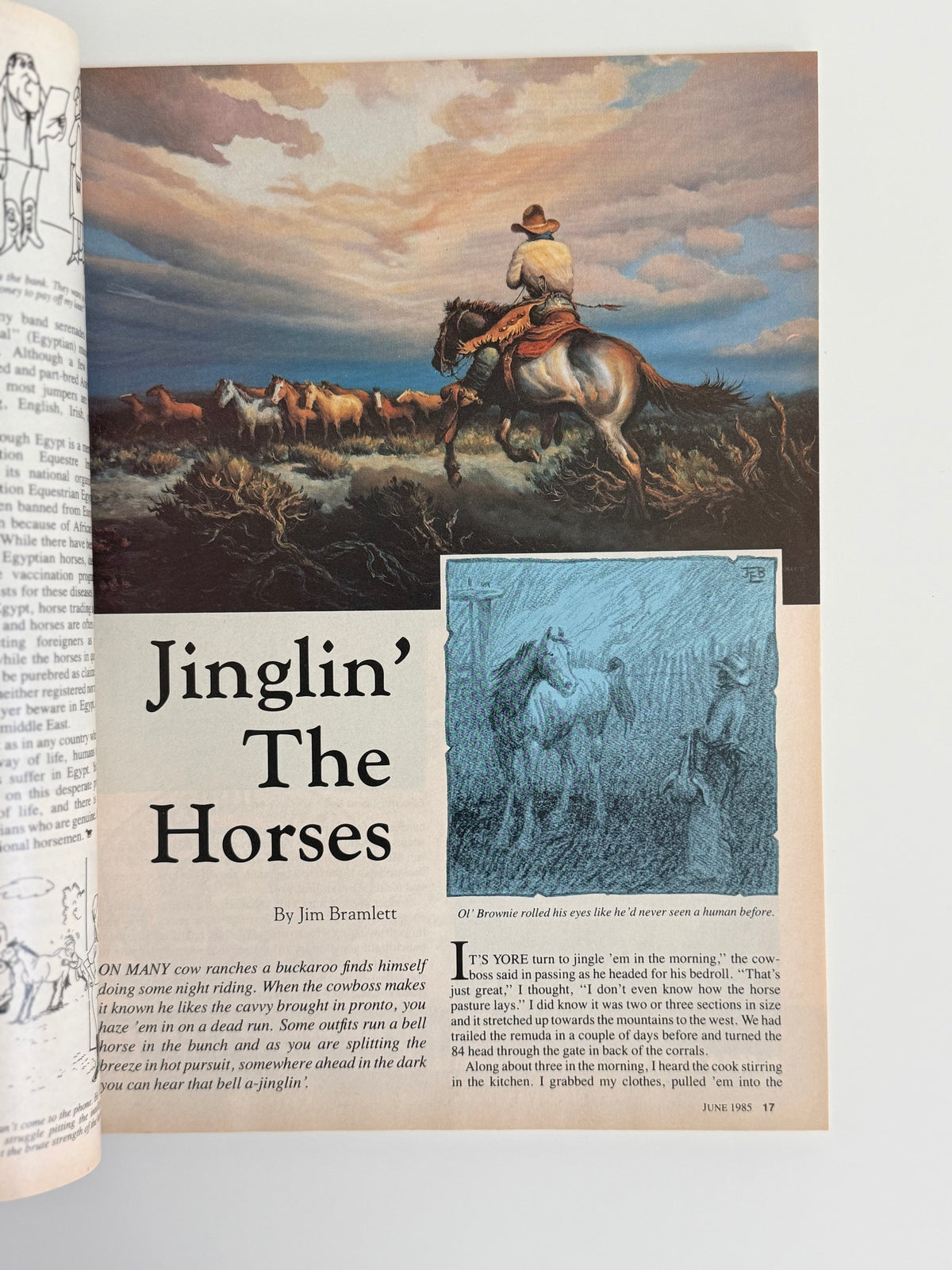 Vintage Western Horseman Magazine 1985