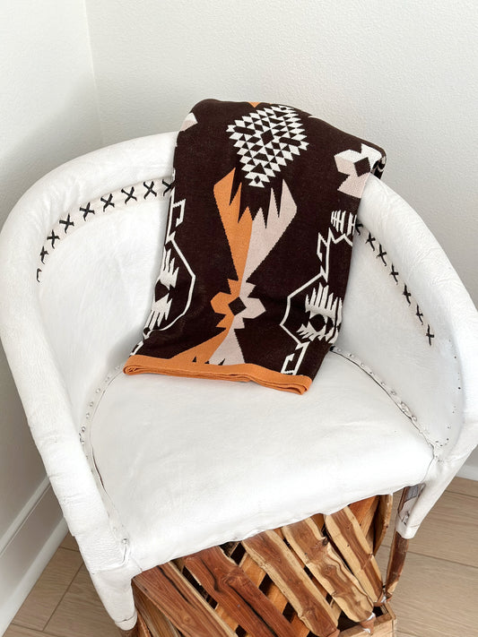 Cotton Southwest Throw (Brown)