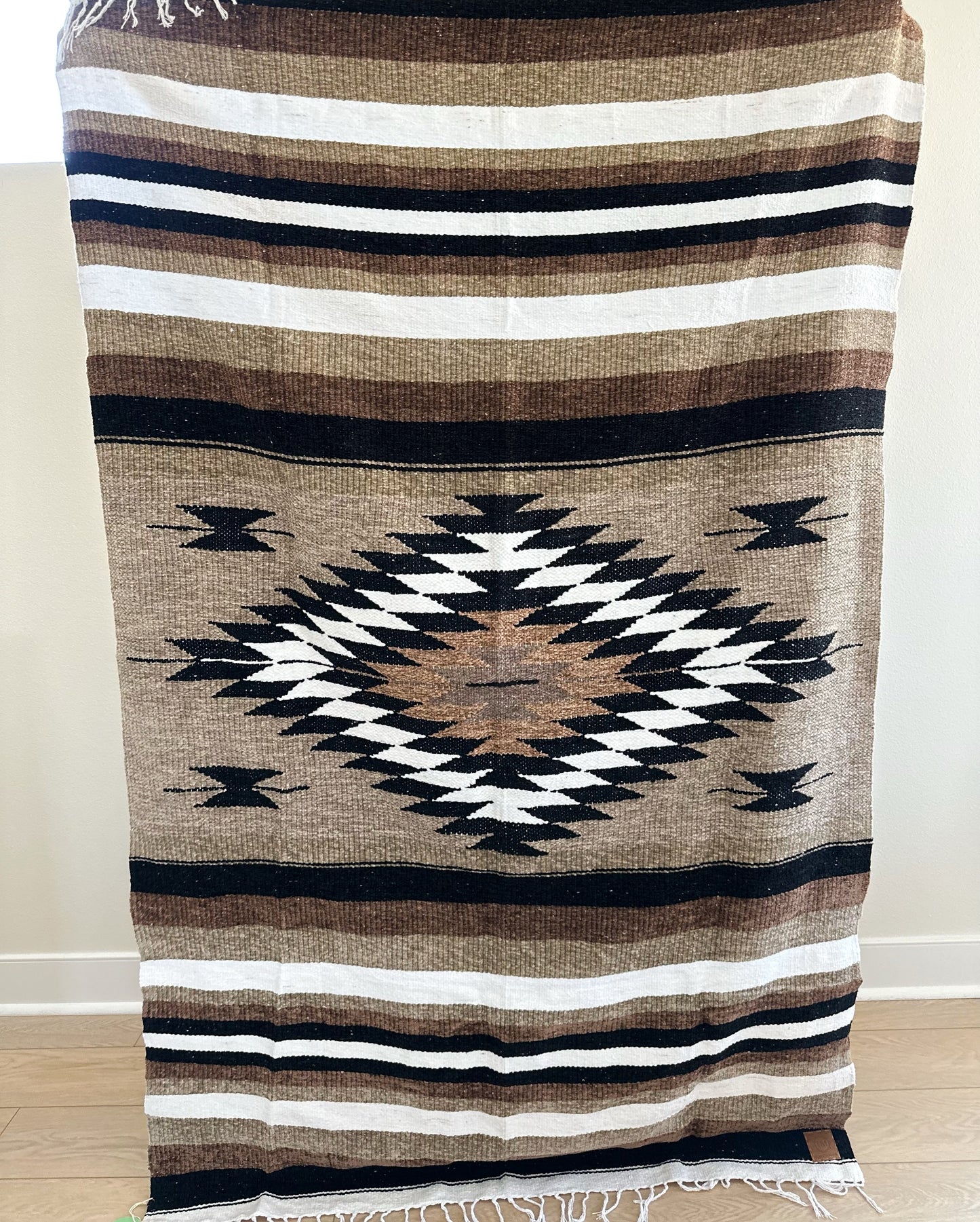 Chenille Aztec Mexican Blanket