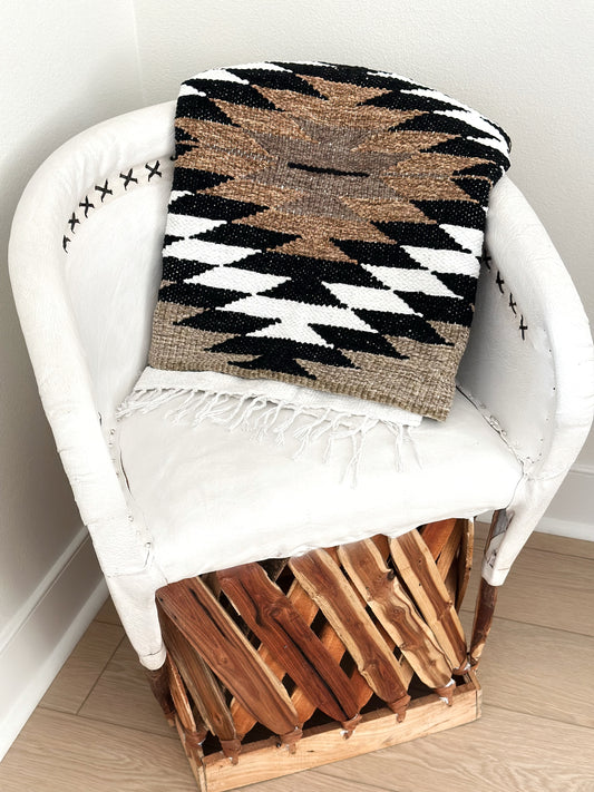 Chenille Aztec Mexican Blanket