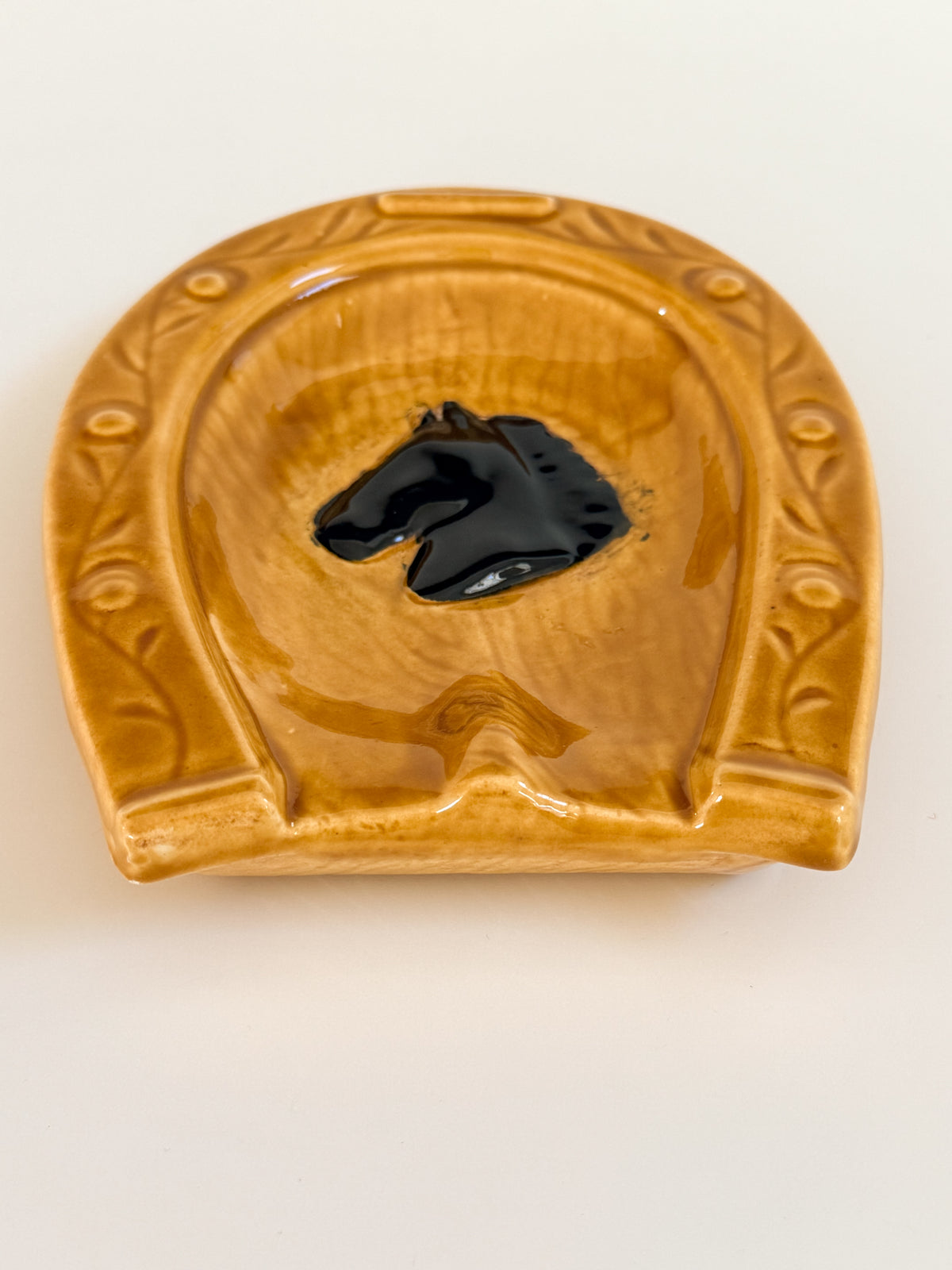Vintage 1985 Horse Ashtray Trinket Dish