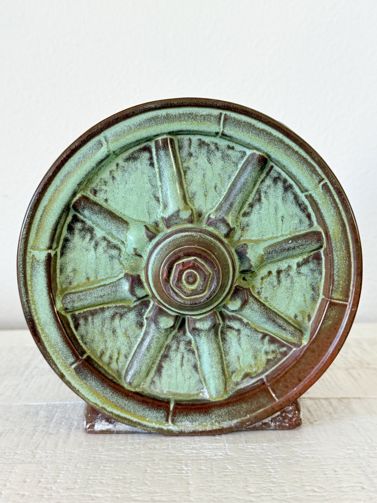 Vintage Frankoma Wagon Wheel Vase