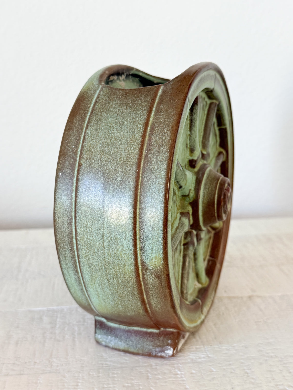 Vintage Frankoma Wagon Wheel Vase