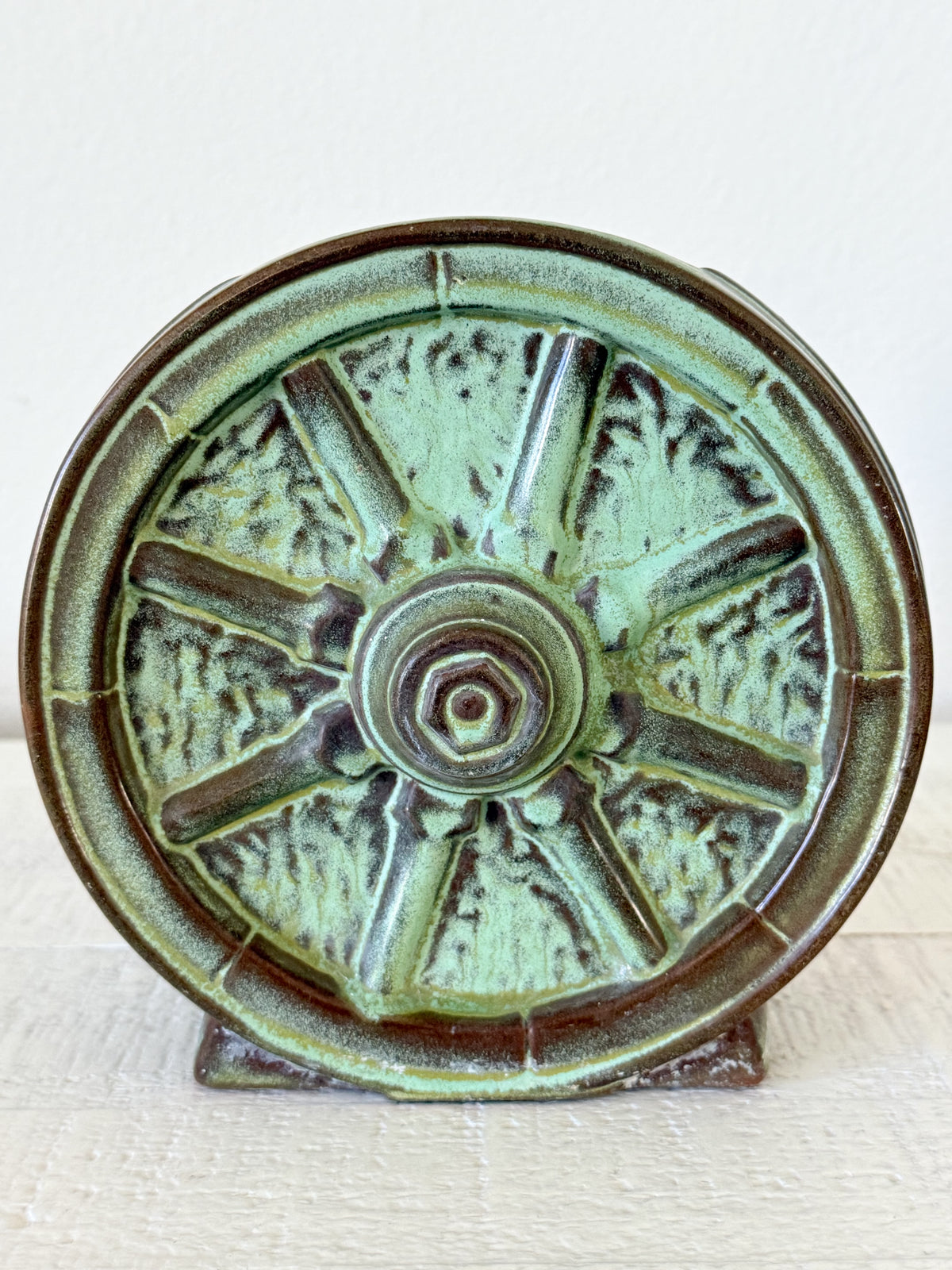 Vintage Frankoma Wagon Wheel Vase